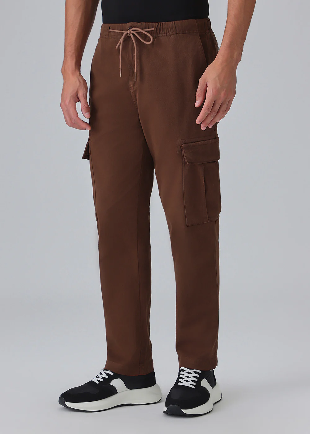 Dark Brown Twill Cargo Pant - Image 4