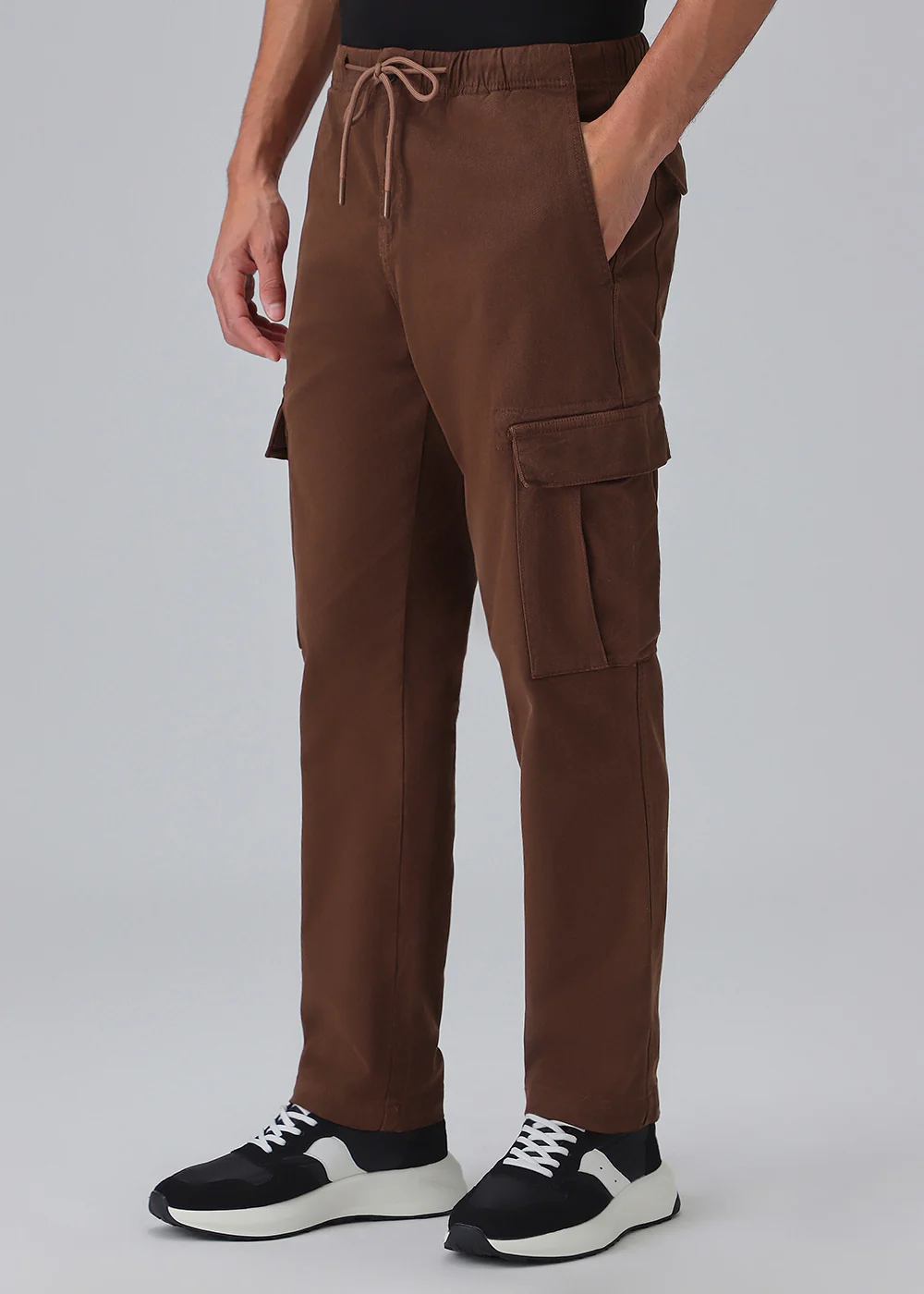 Dark Brown Twill Cargo Pant - Image 7