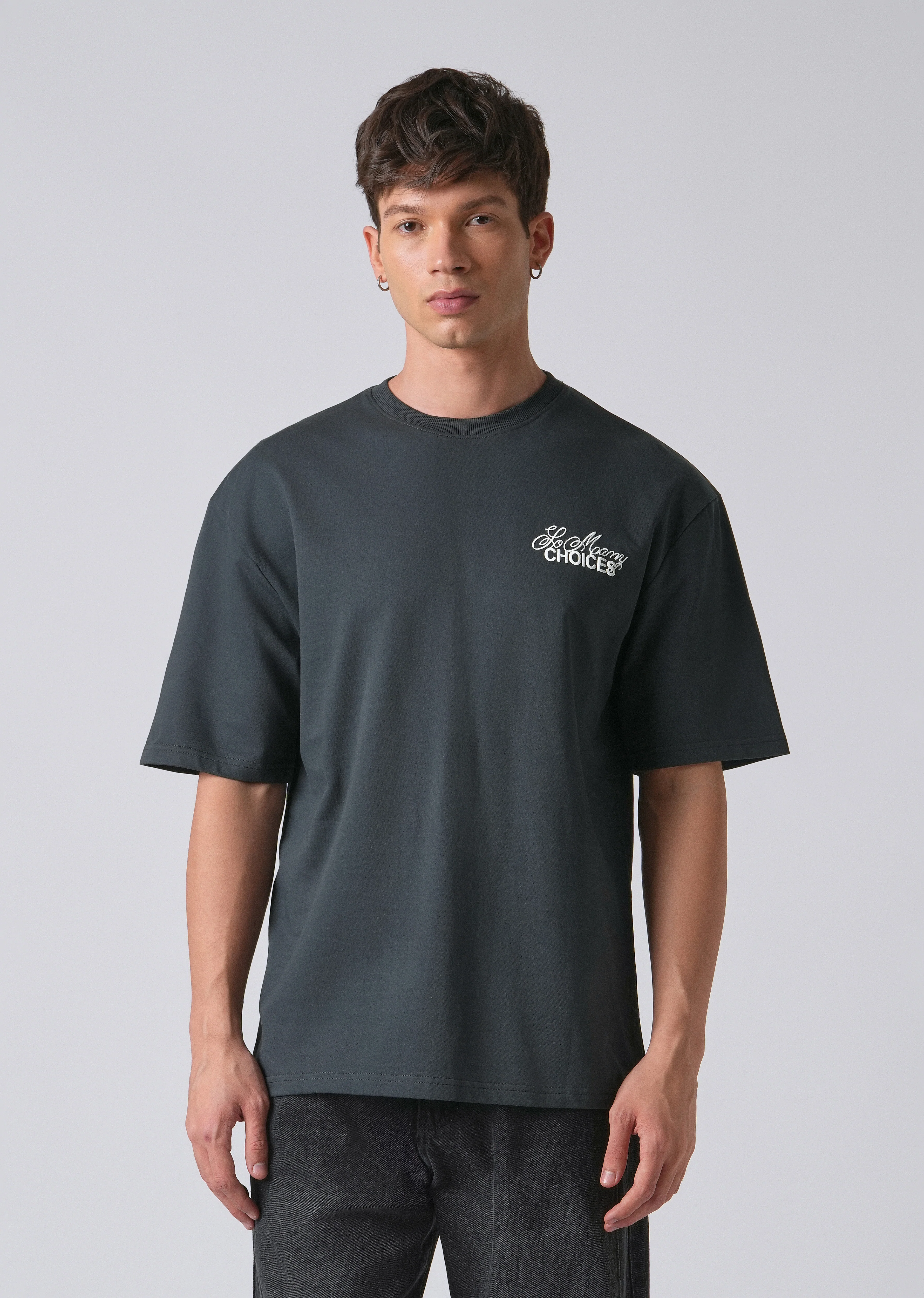 Dark Gray Oversized T-shirt - Image 3