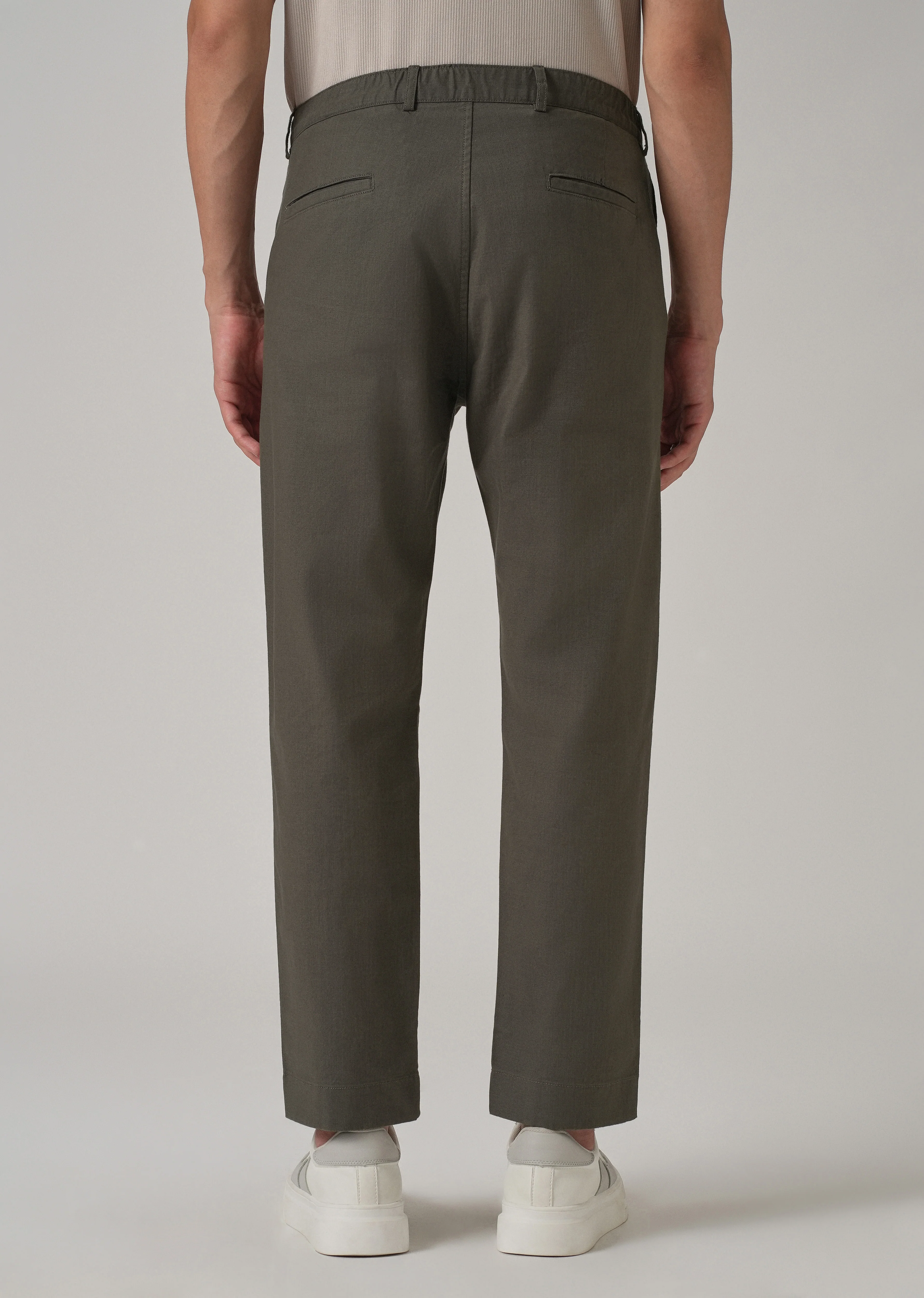 Dark Grey Cotton Trouser - Image 2