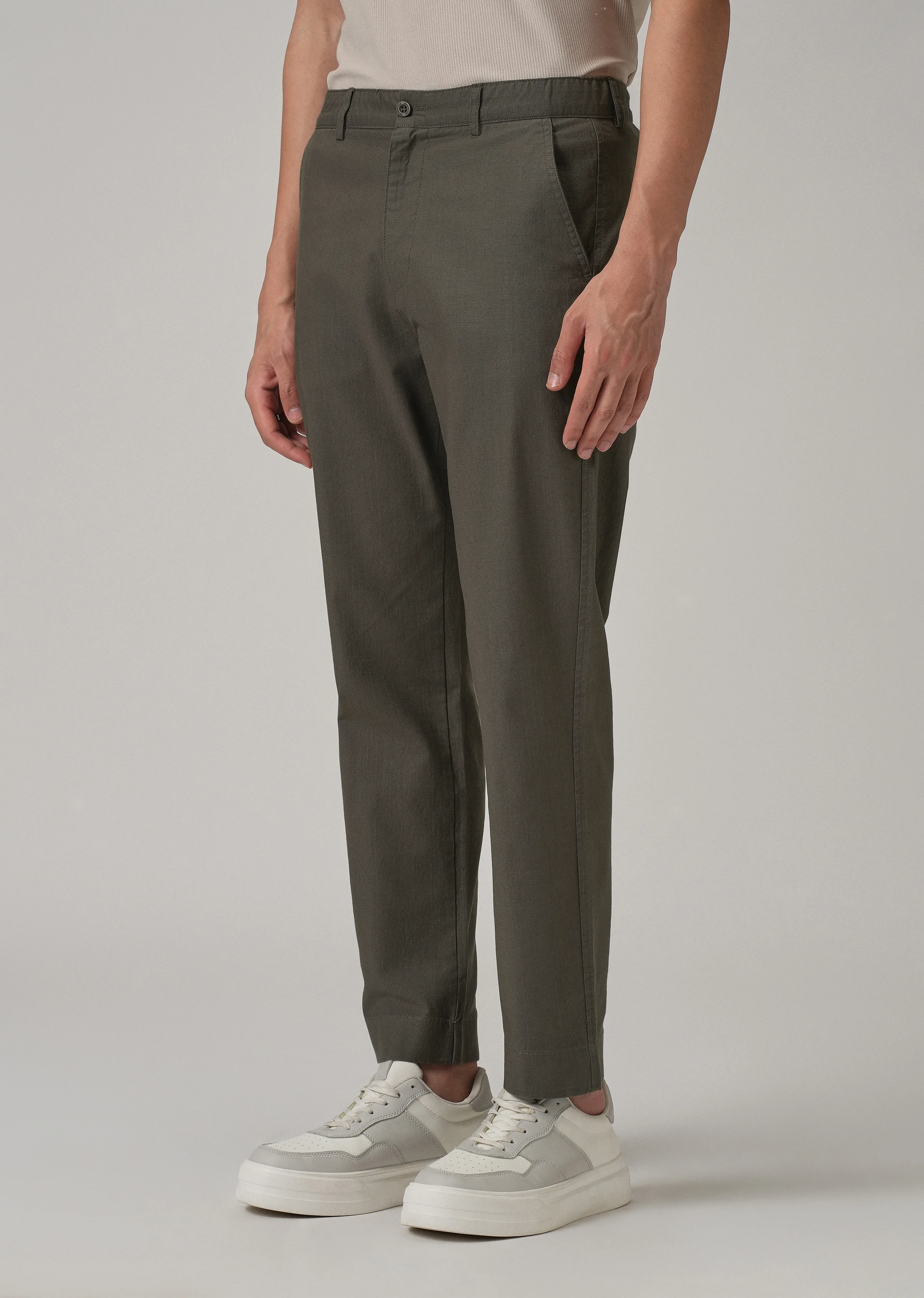 Dark Grey Cotton Trouser - Image 4
