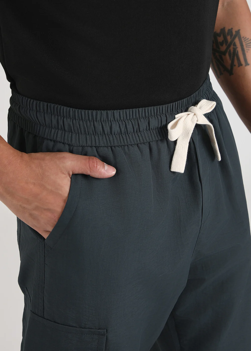 Dark Grey Relaxed Fit Cargo Pant - Image 2