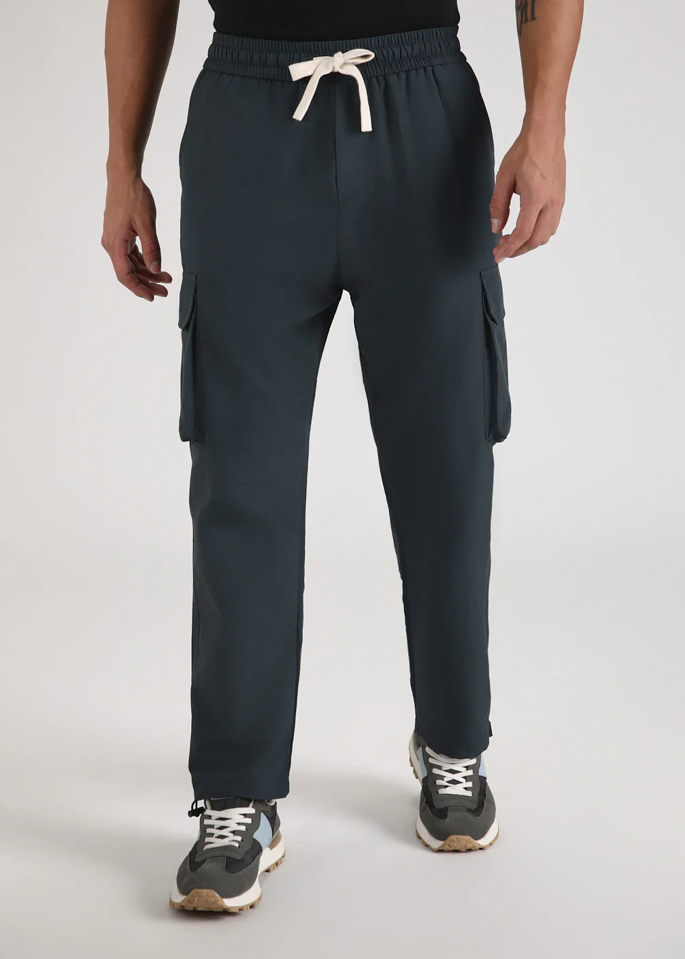 Dark Grey Relaxed Fit Cargo Pant - Image 4