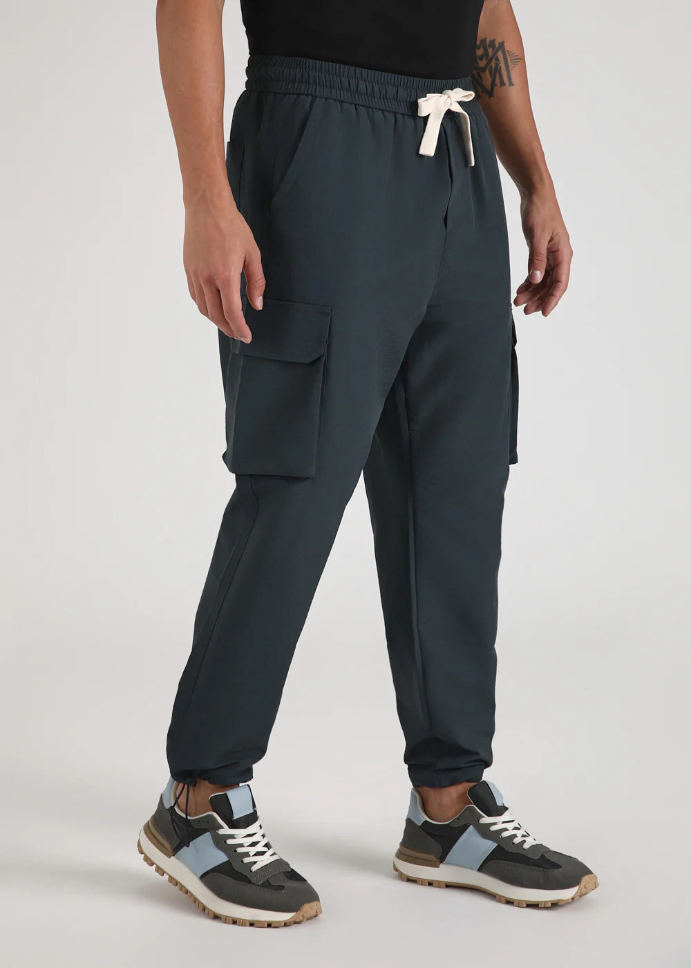 Dark Grey Relaxed Fit Cargo Pant - Image 6