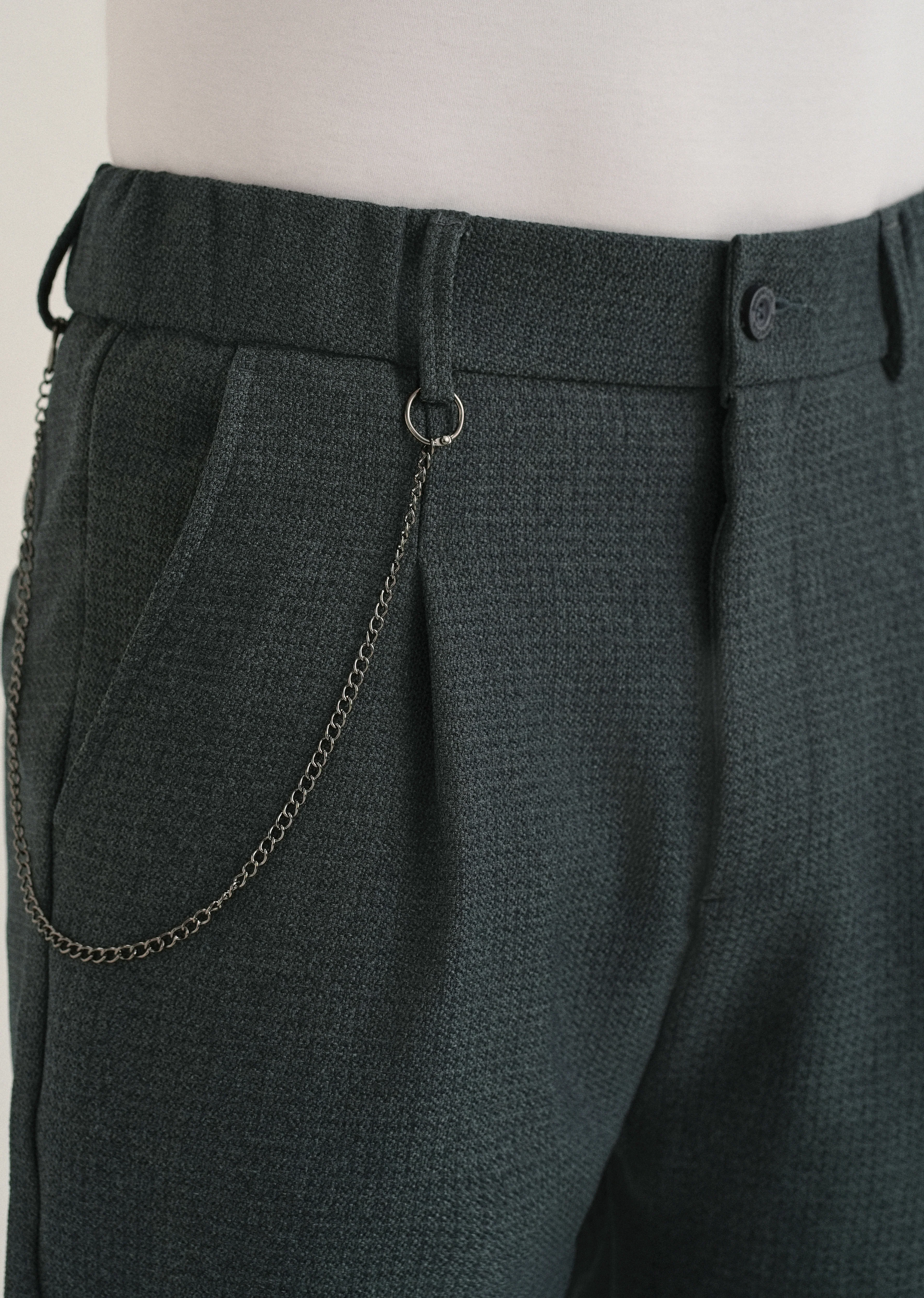 Dark Grey Textured Korean Pant - Image 5