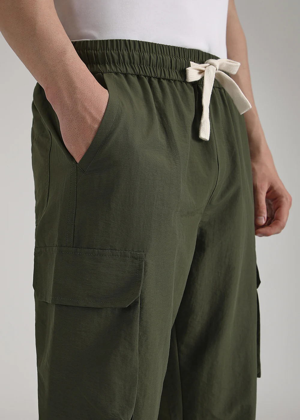 Dark Olive Relaxed Fit Cargo Pant - Image 2