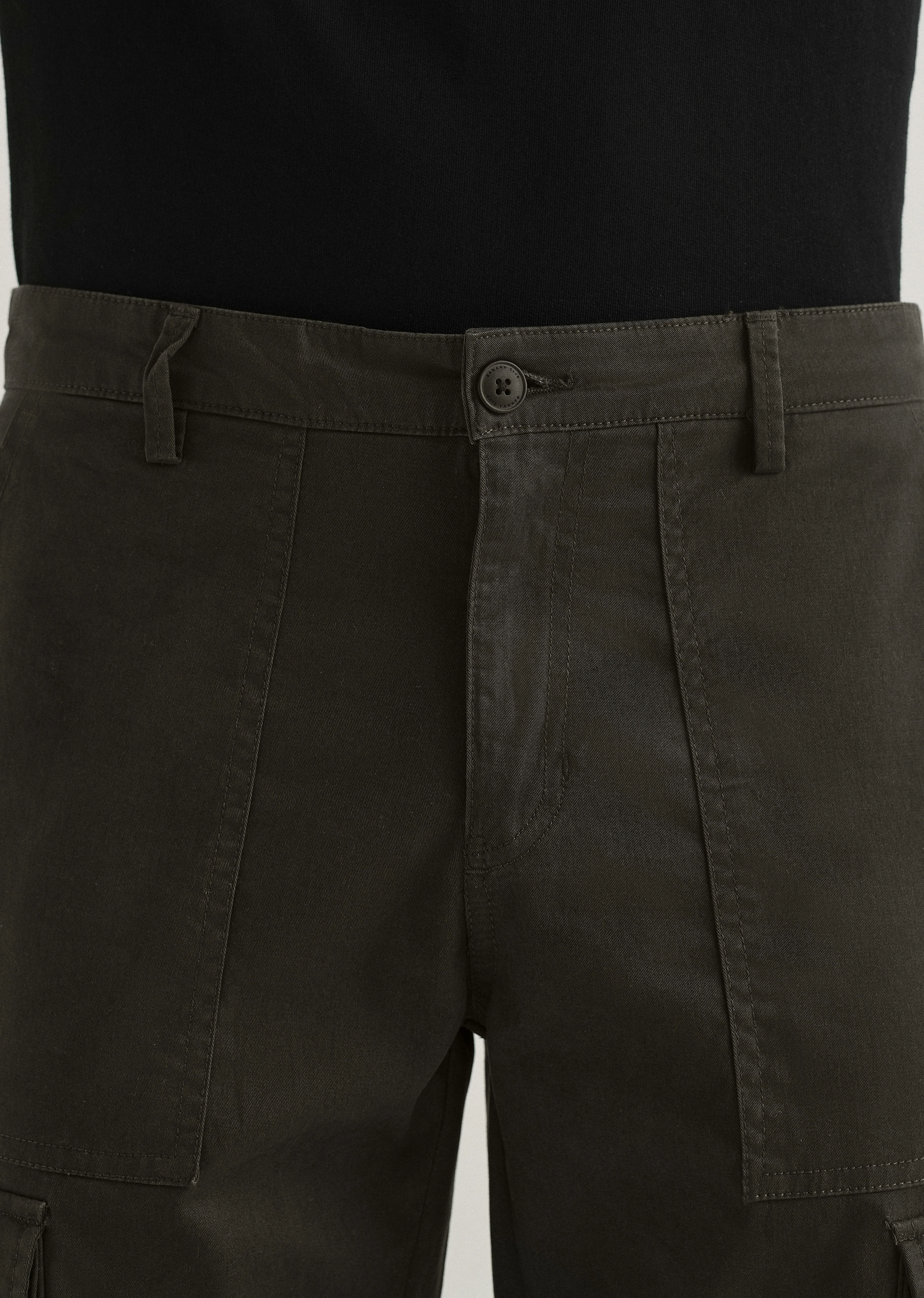 Dark Olive Zipper Cargo Pant - Image 5