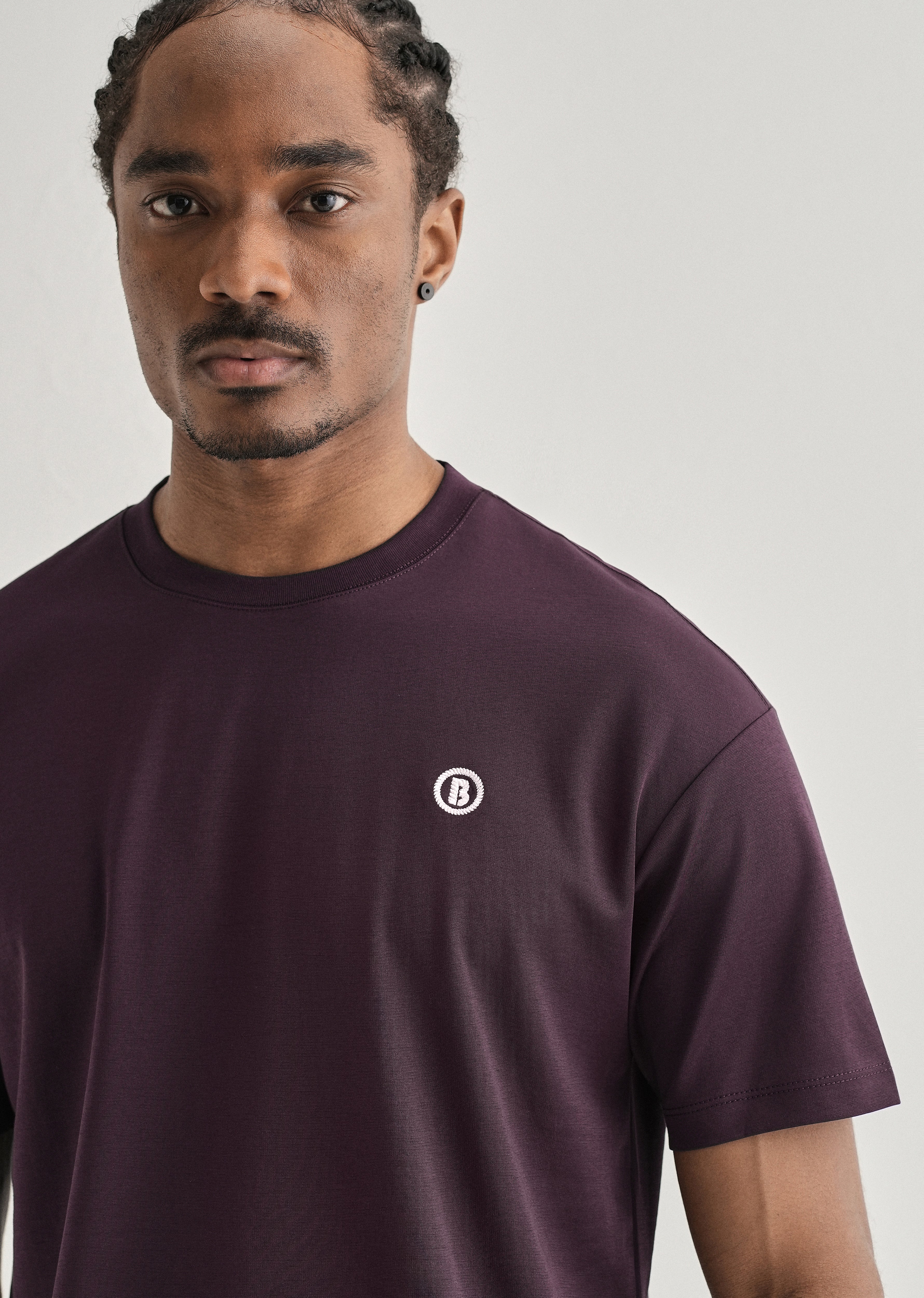 Dark Purple Crew Neck T-shirt - Image 5