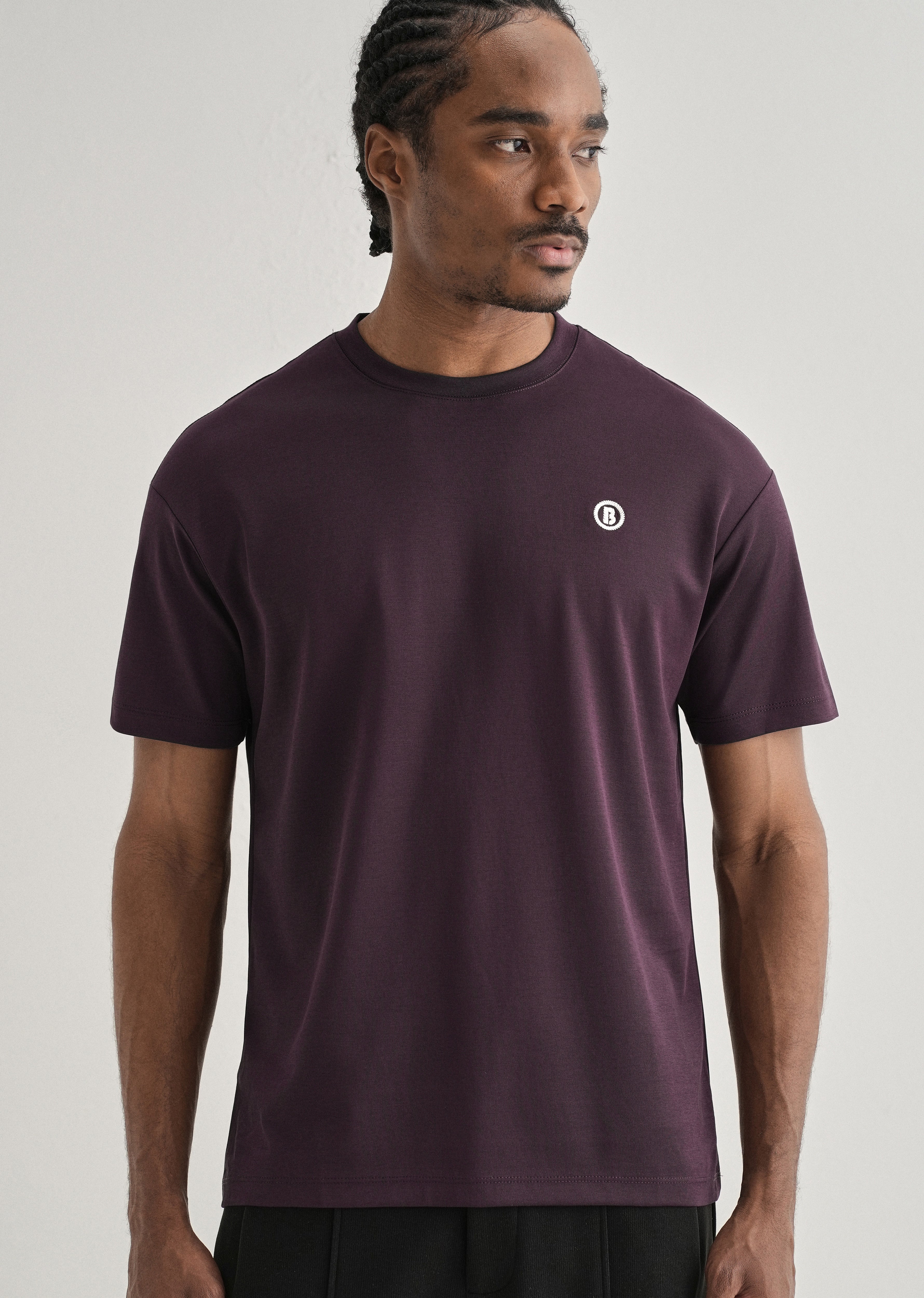 Dark Purple Crew Neck T-shirt - Image 7