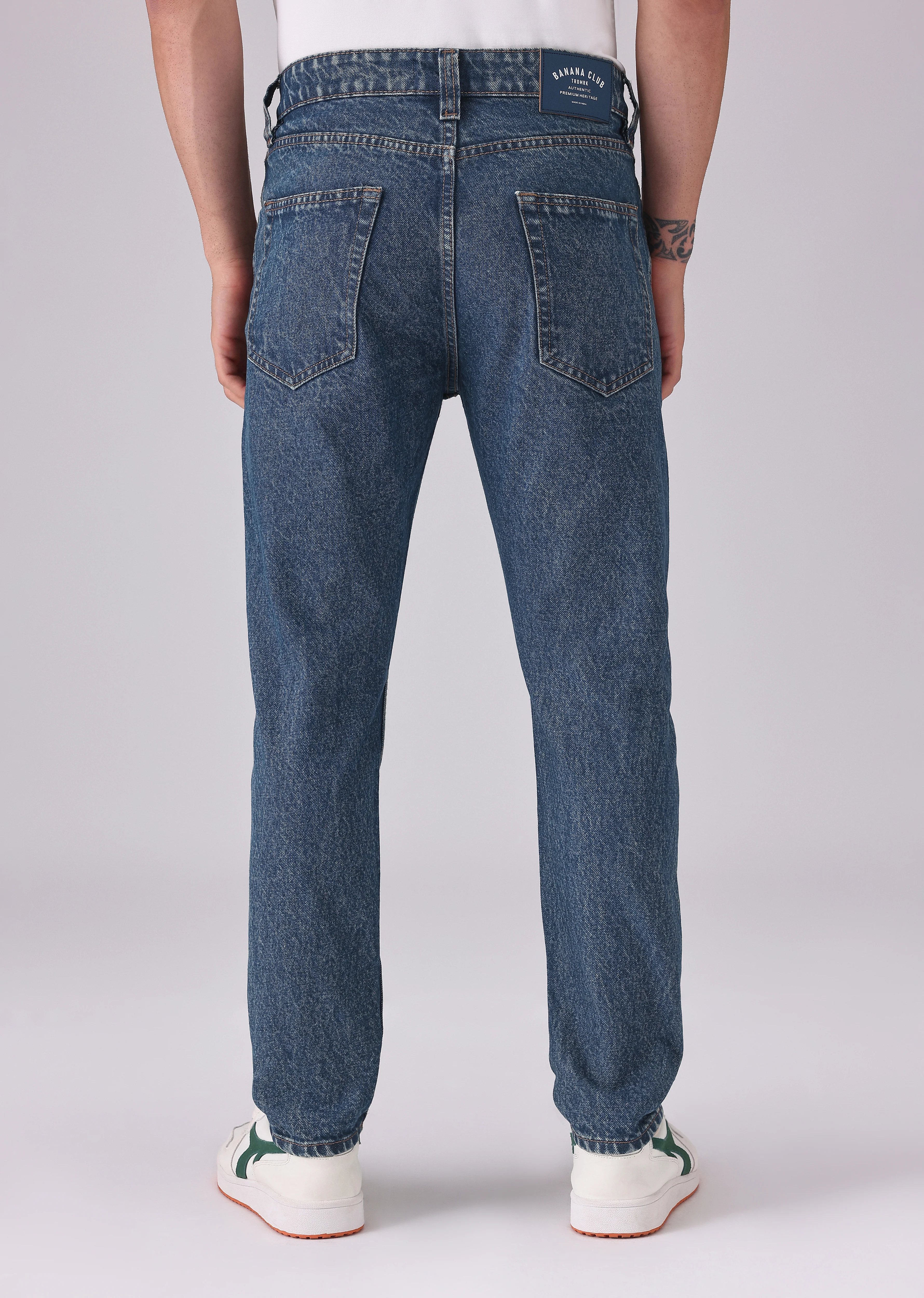 Dark Wash Carrot Fit Jeans - Image 2