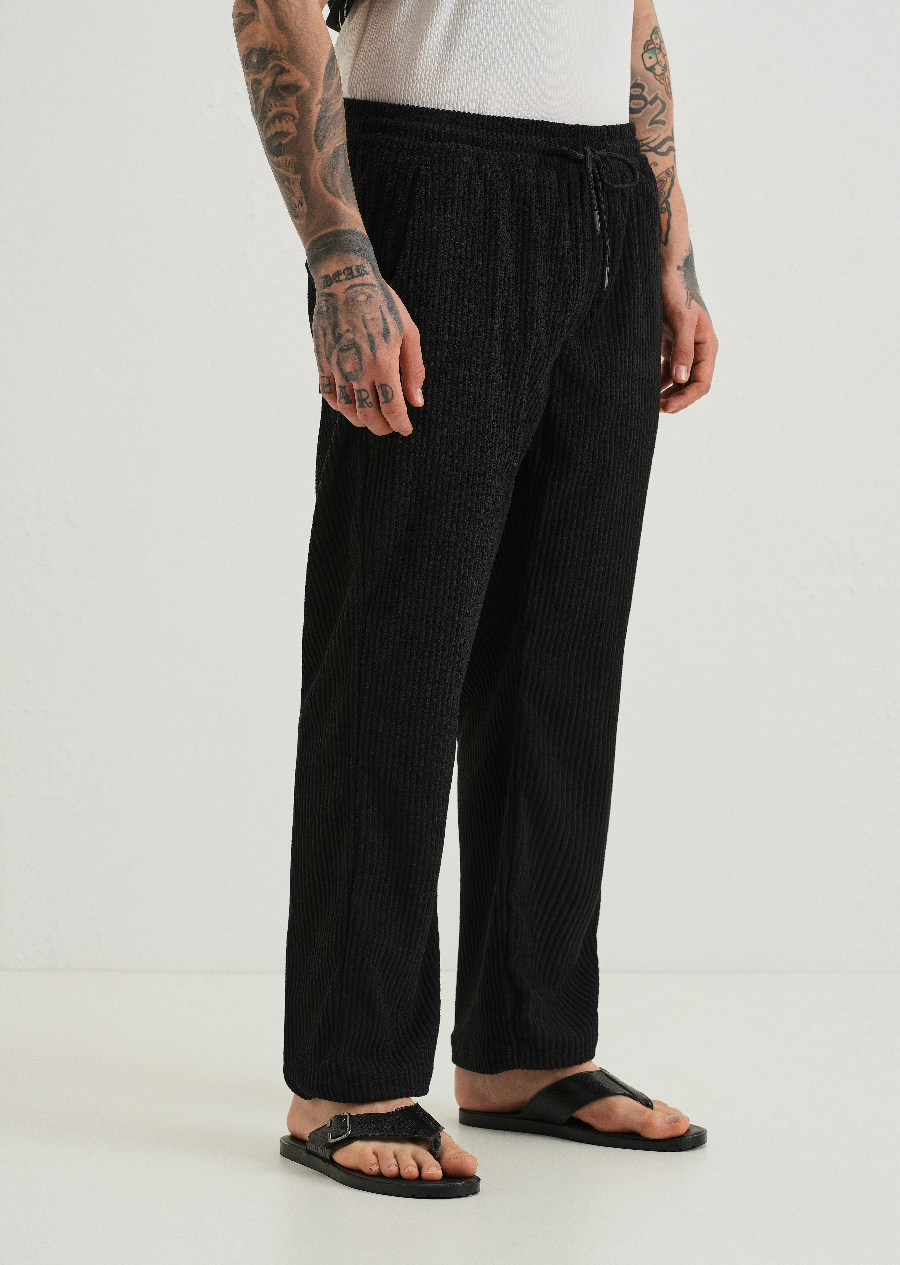 Deep Black Corduroy Pant - Image 4