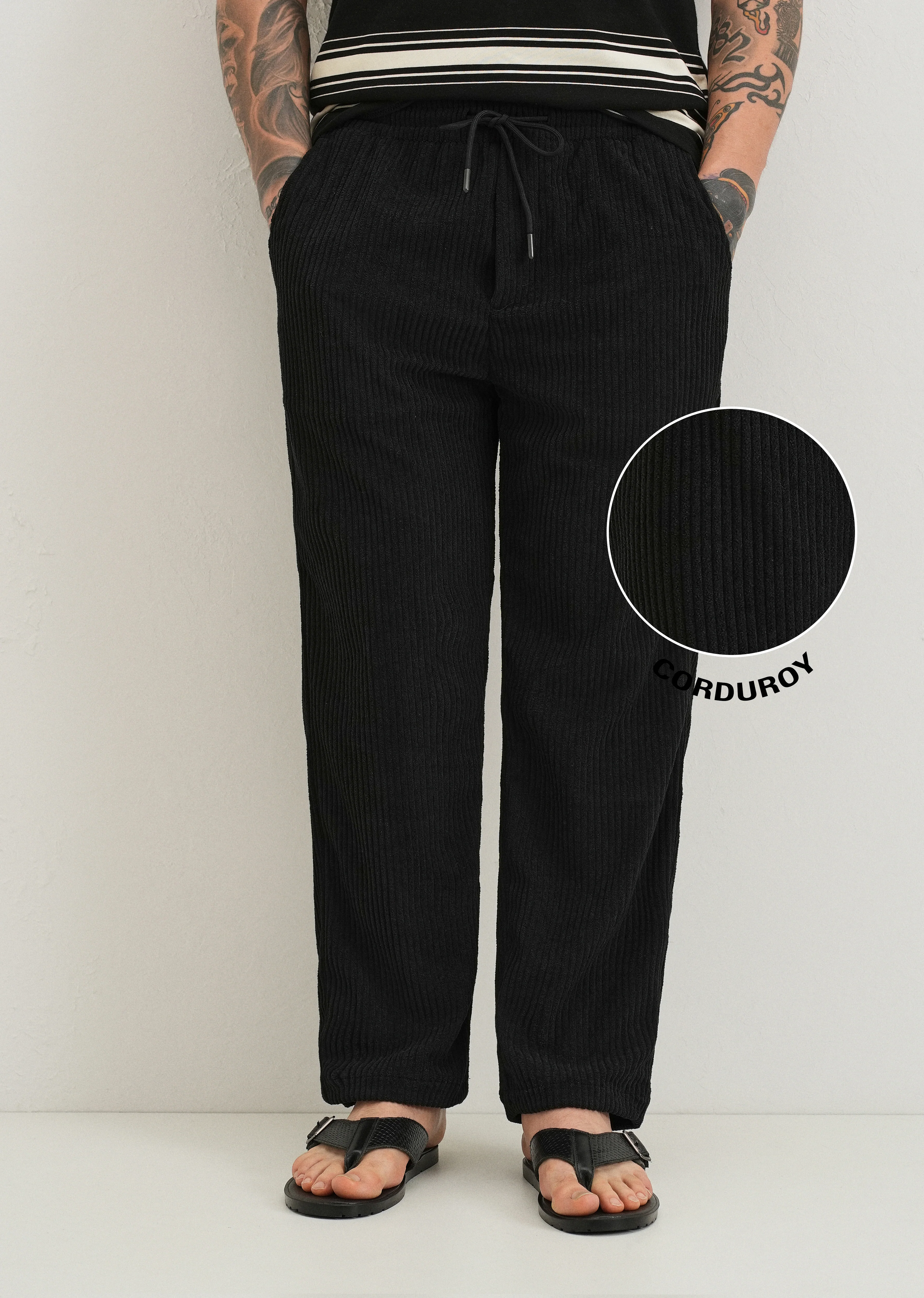 Deep Black Corduroy Pant - Image 7