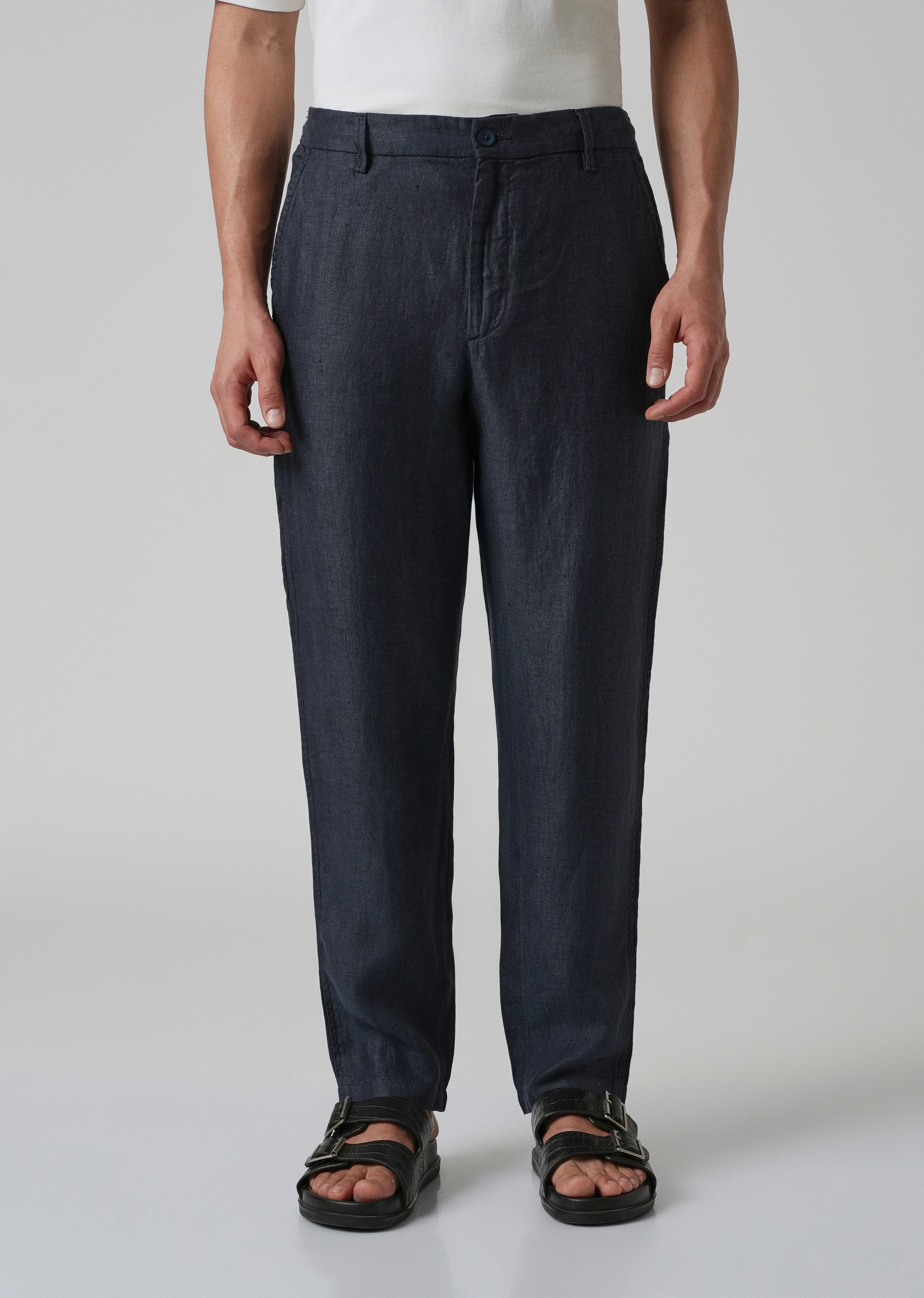 Deep Blue Linen Pant - Image 3