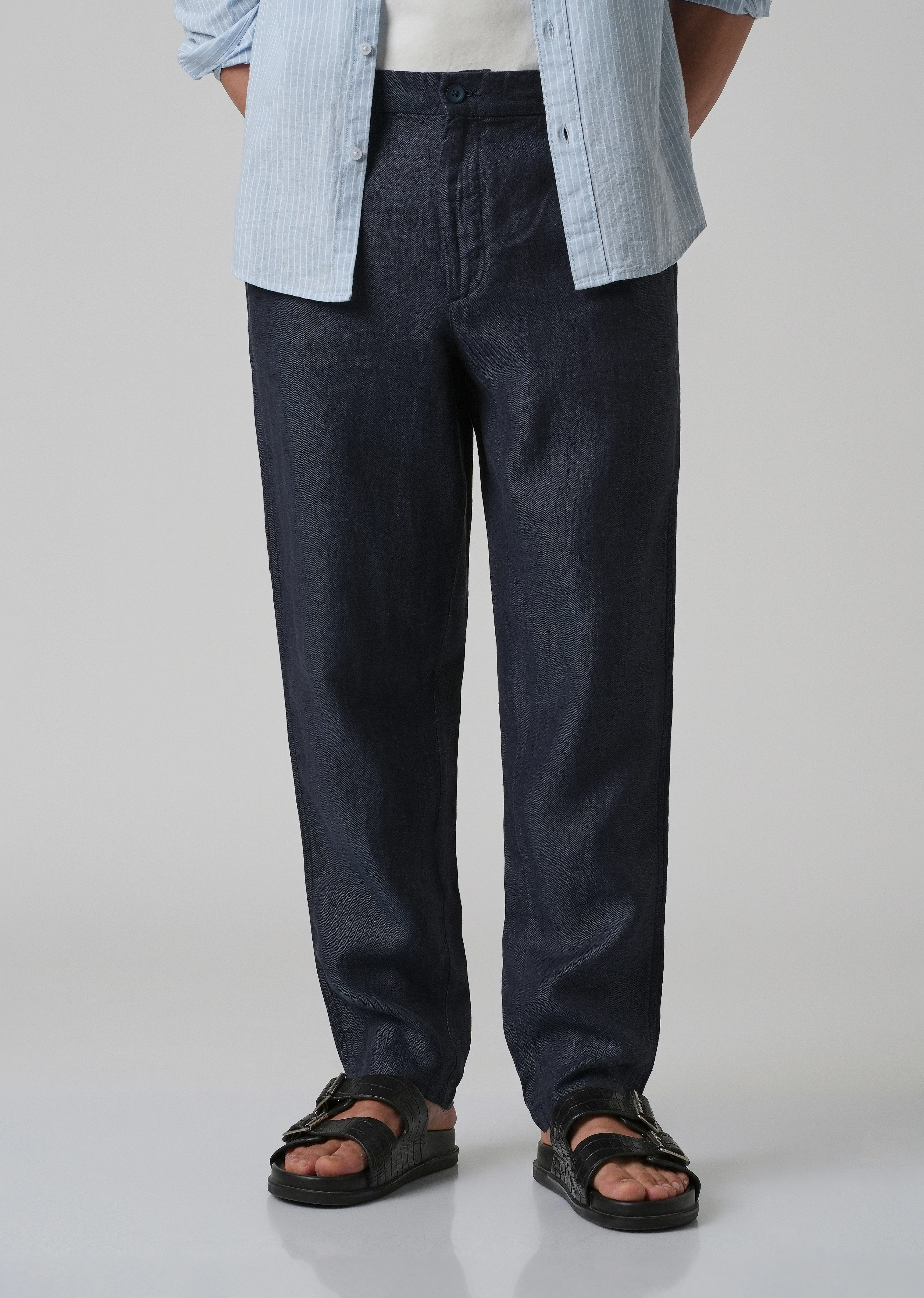 Deep Blue Linen Pant - Image 7