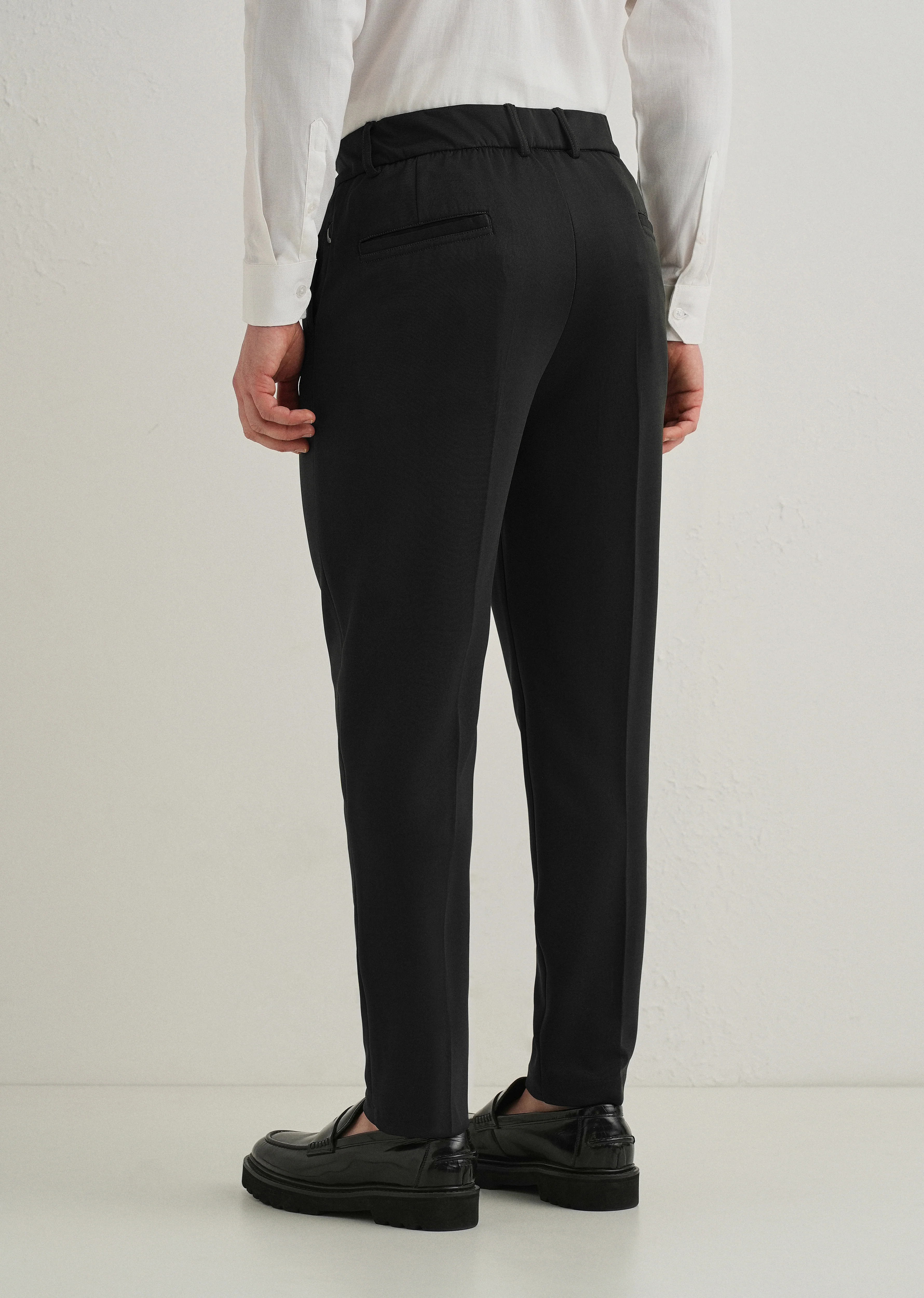 Deep Green Pleated Relaxed Fit Trousers - Image 3