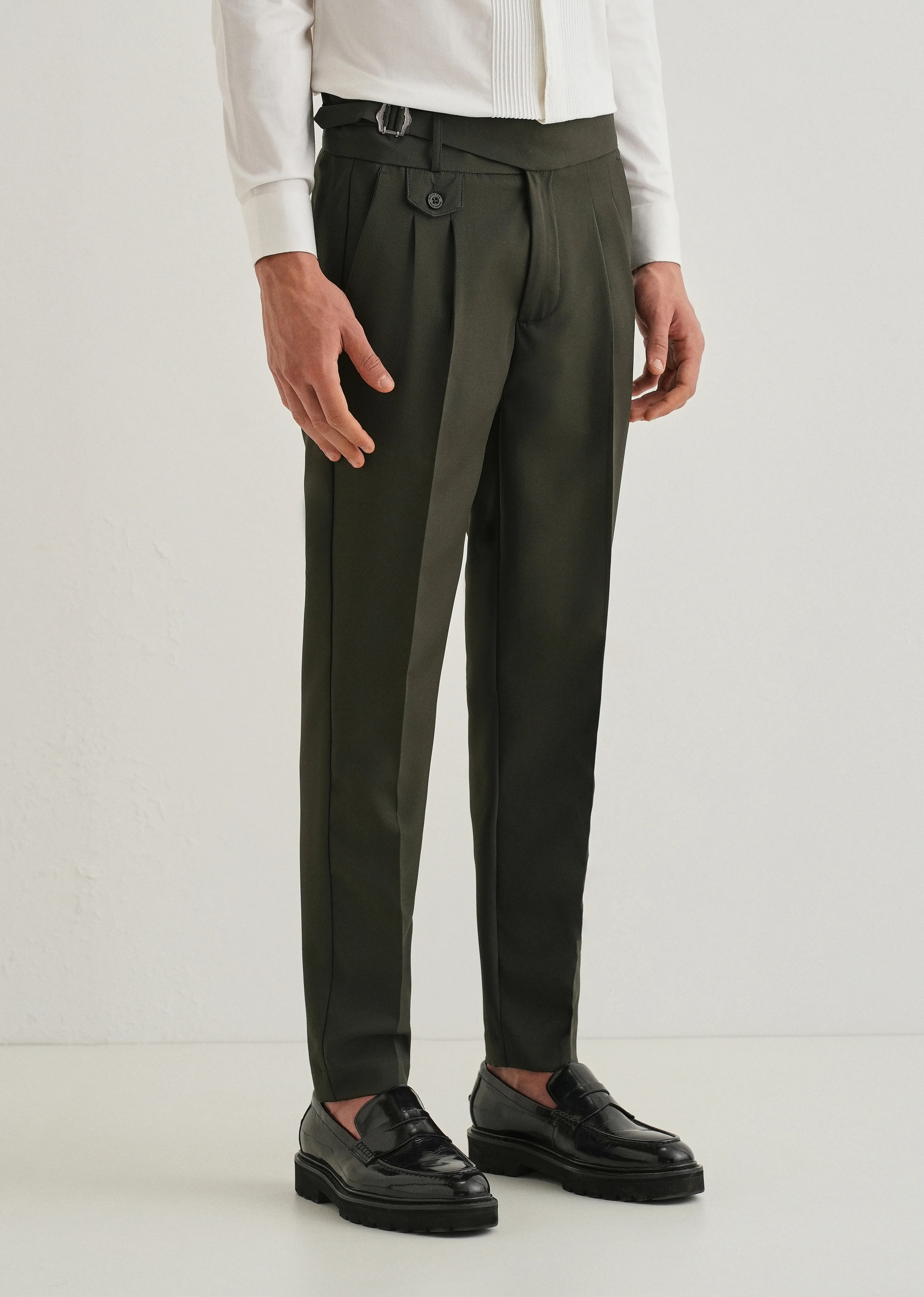 Deep Slate Green Gurkha Pant - Image 4