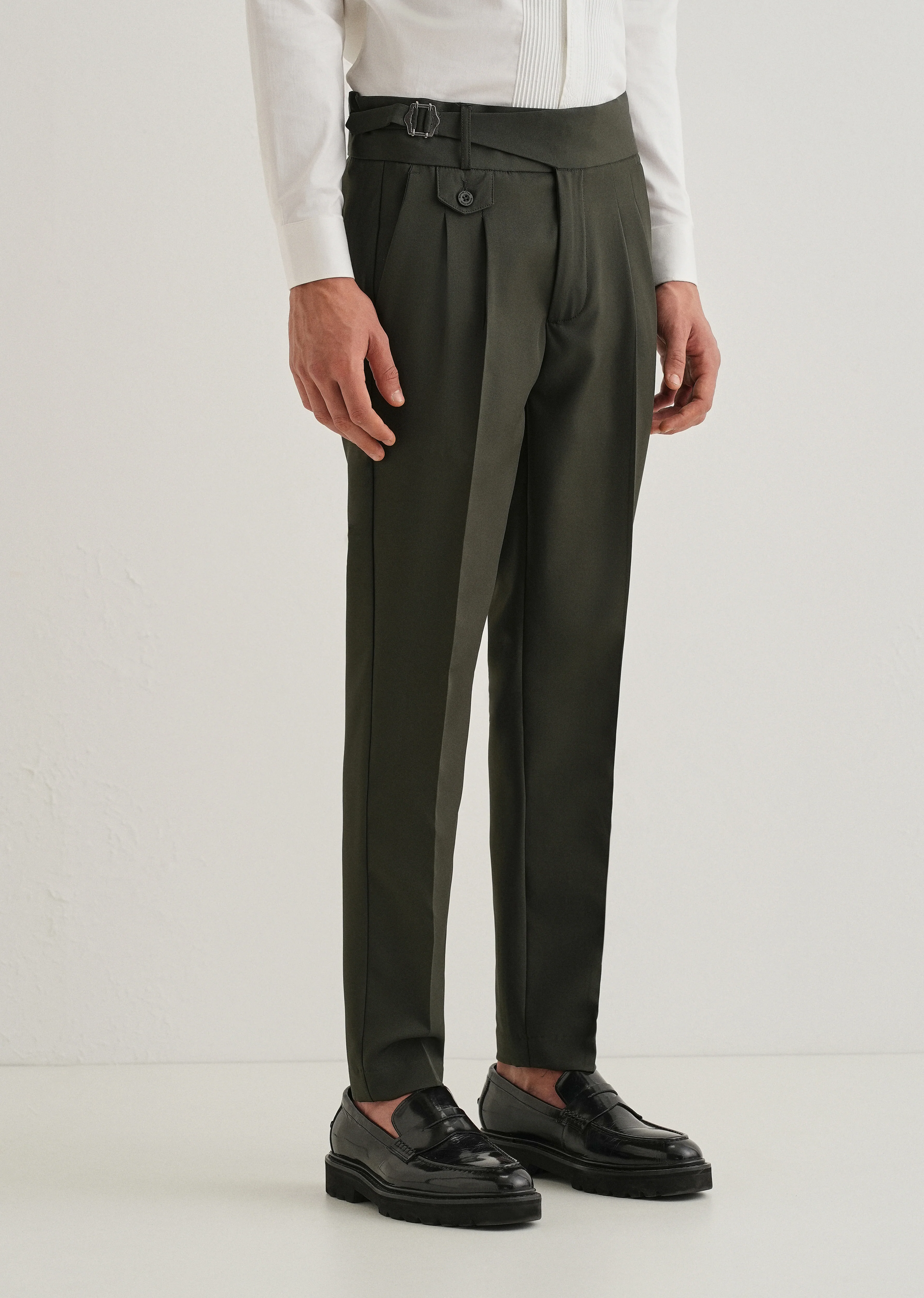 Deep Slate Green Gurkha Pant - Image 7