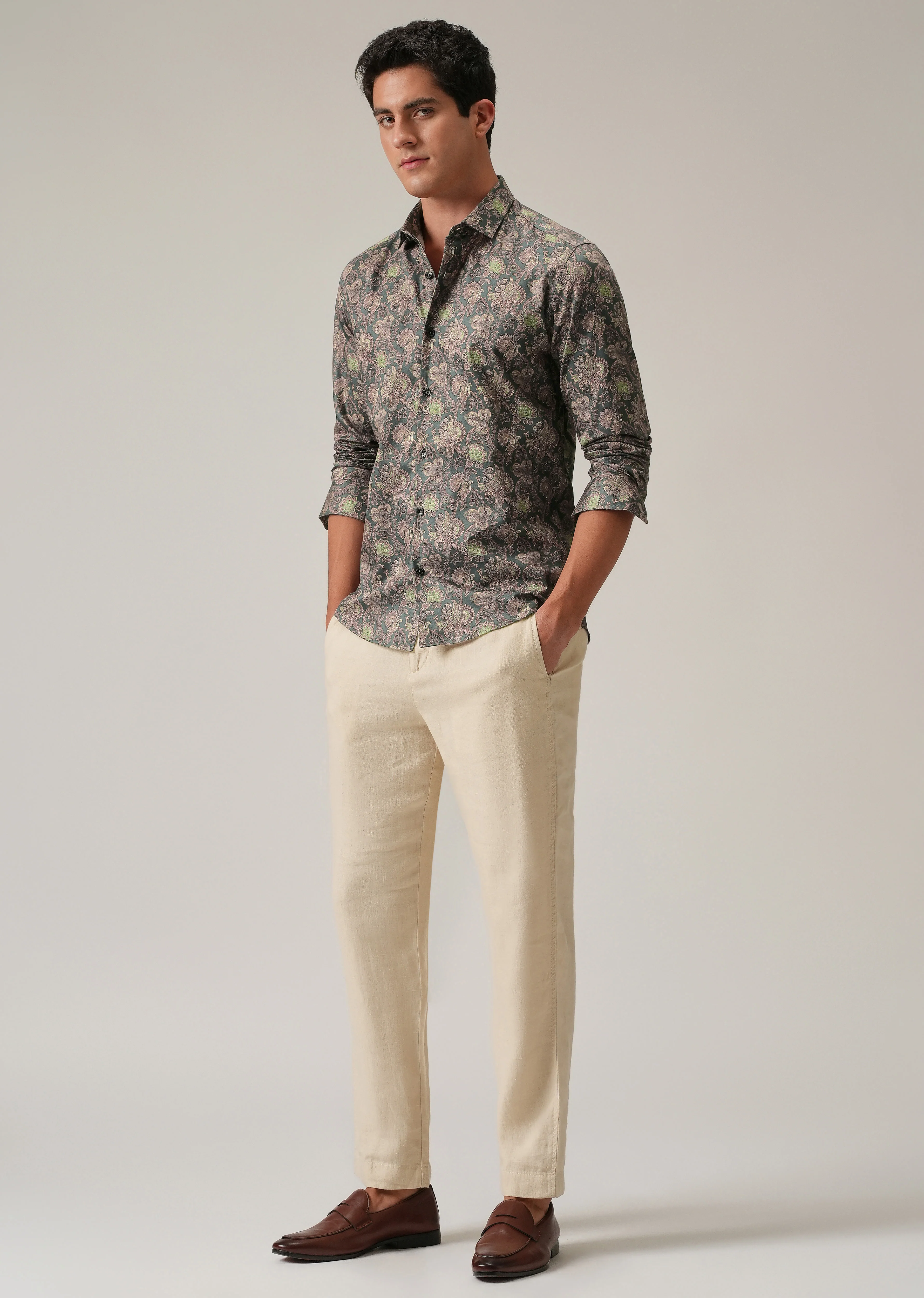 Detailed Motif Print Shirt - Image 6