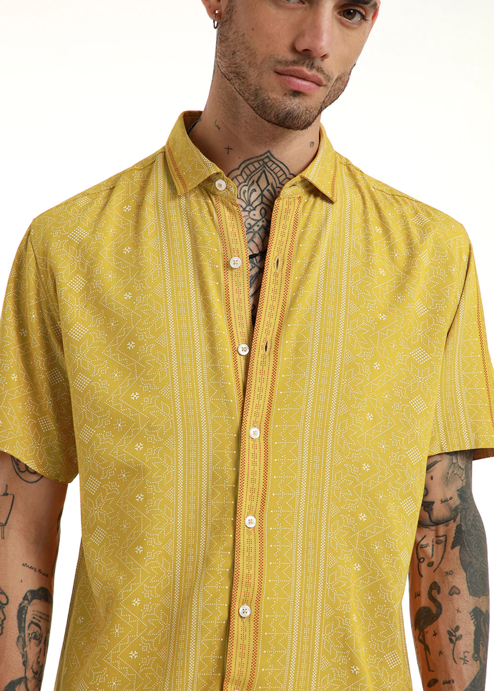 Dot & Dash Print Half Sleeve Shirt - Image 2