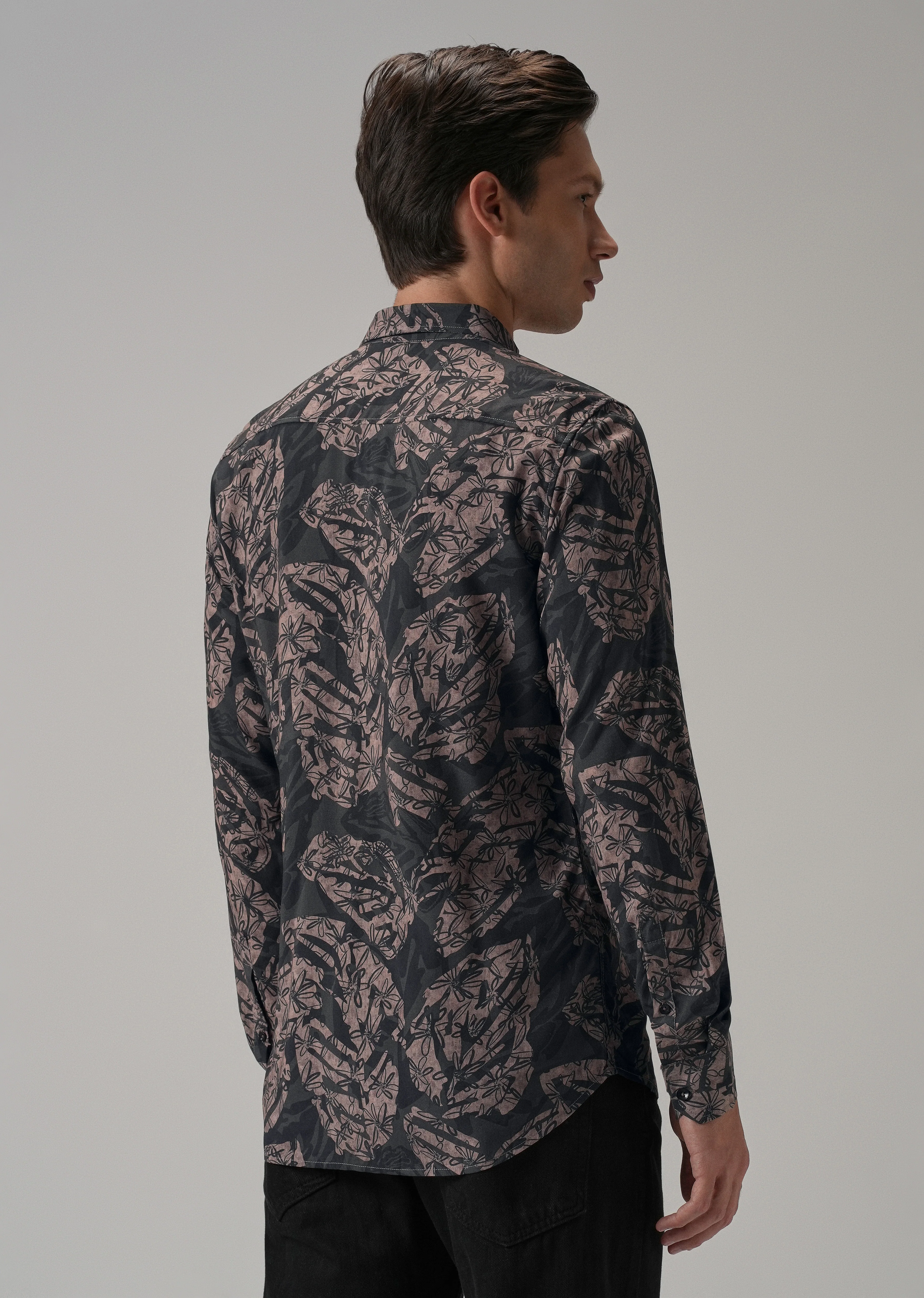 Dusk Pink Floral Printed Shirt - Image 2