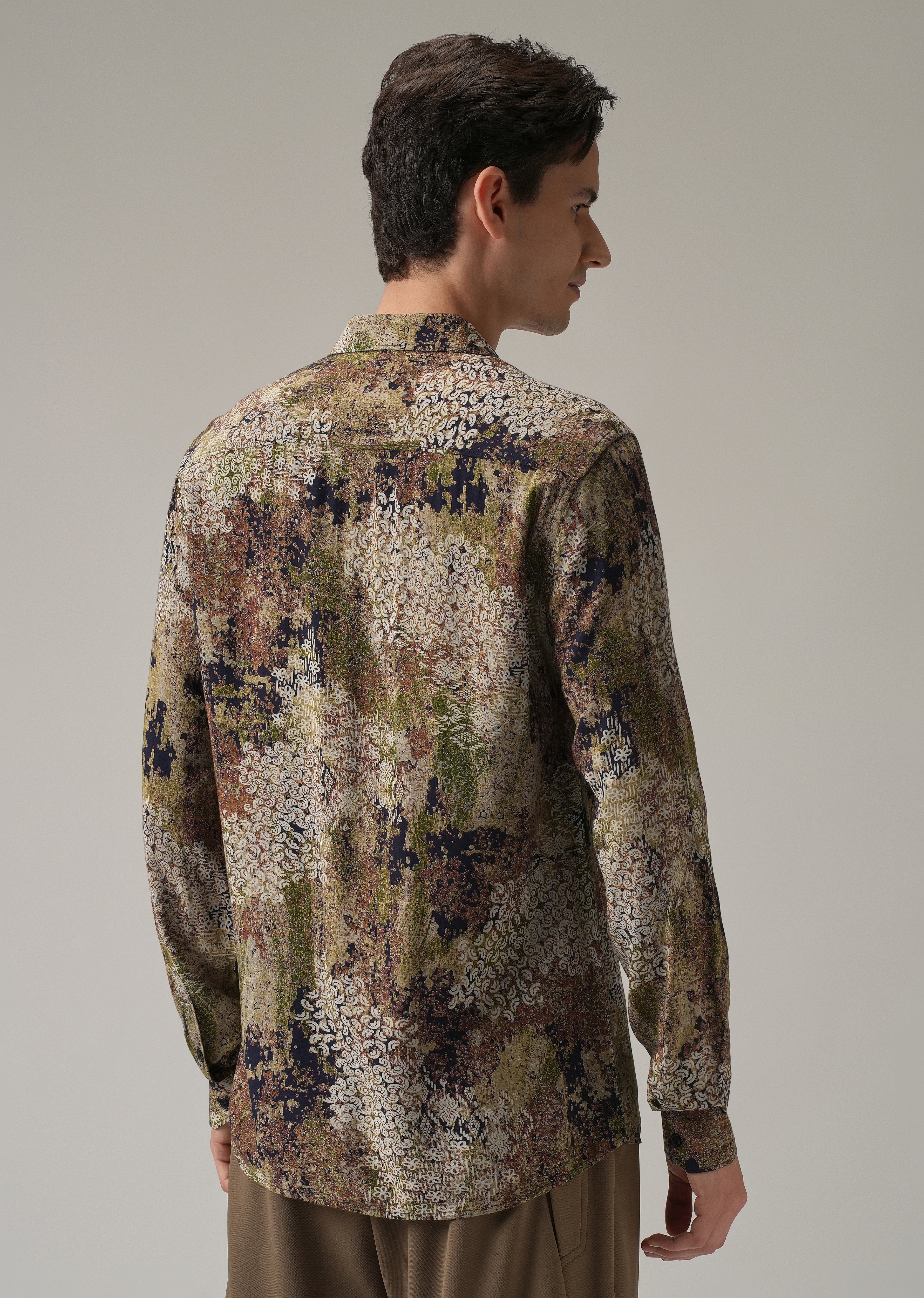 Earthen Camo Print Feather Shirt - Image 5