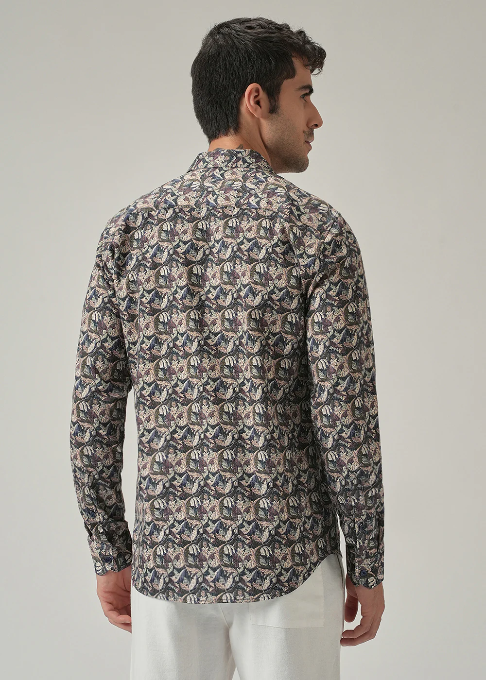 Earthy Leaf Print Shirt - Image 2