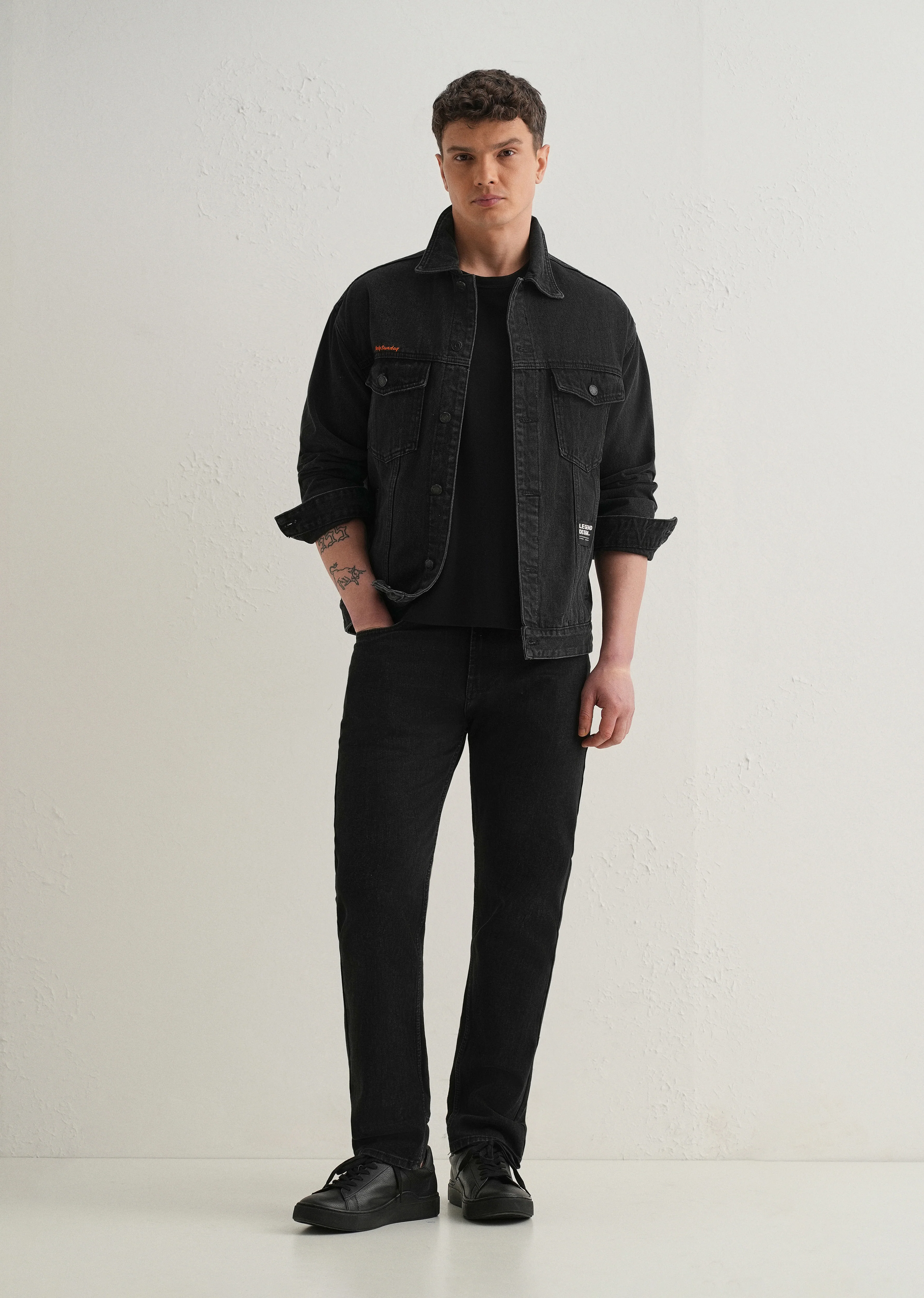 Ebony Black Straight Fit Denim - Image 6