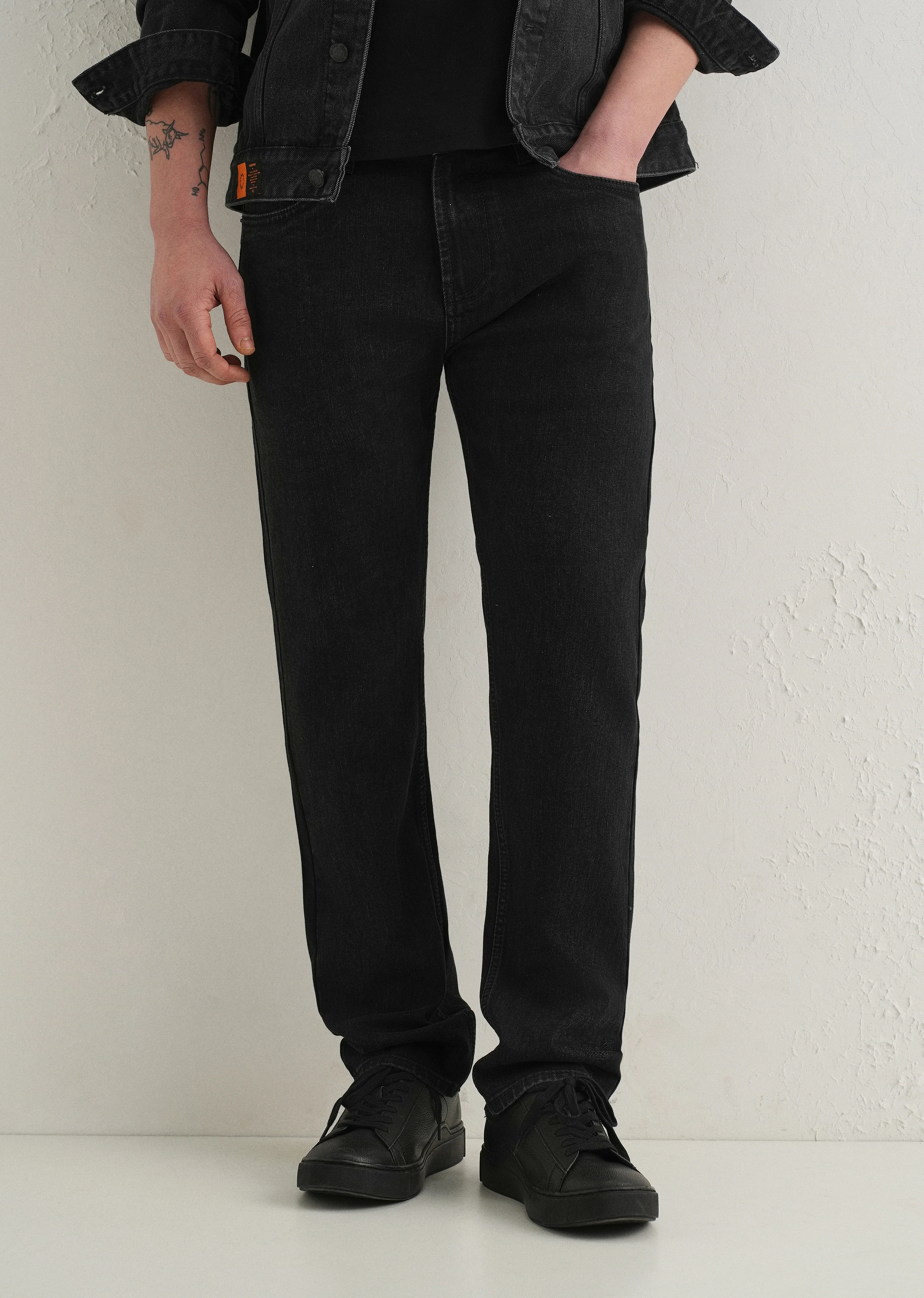 Ebony Black Straight Fit Denim - Image 7