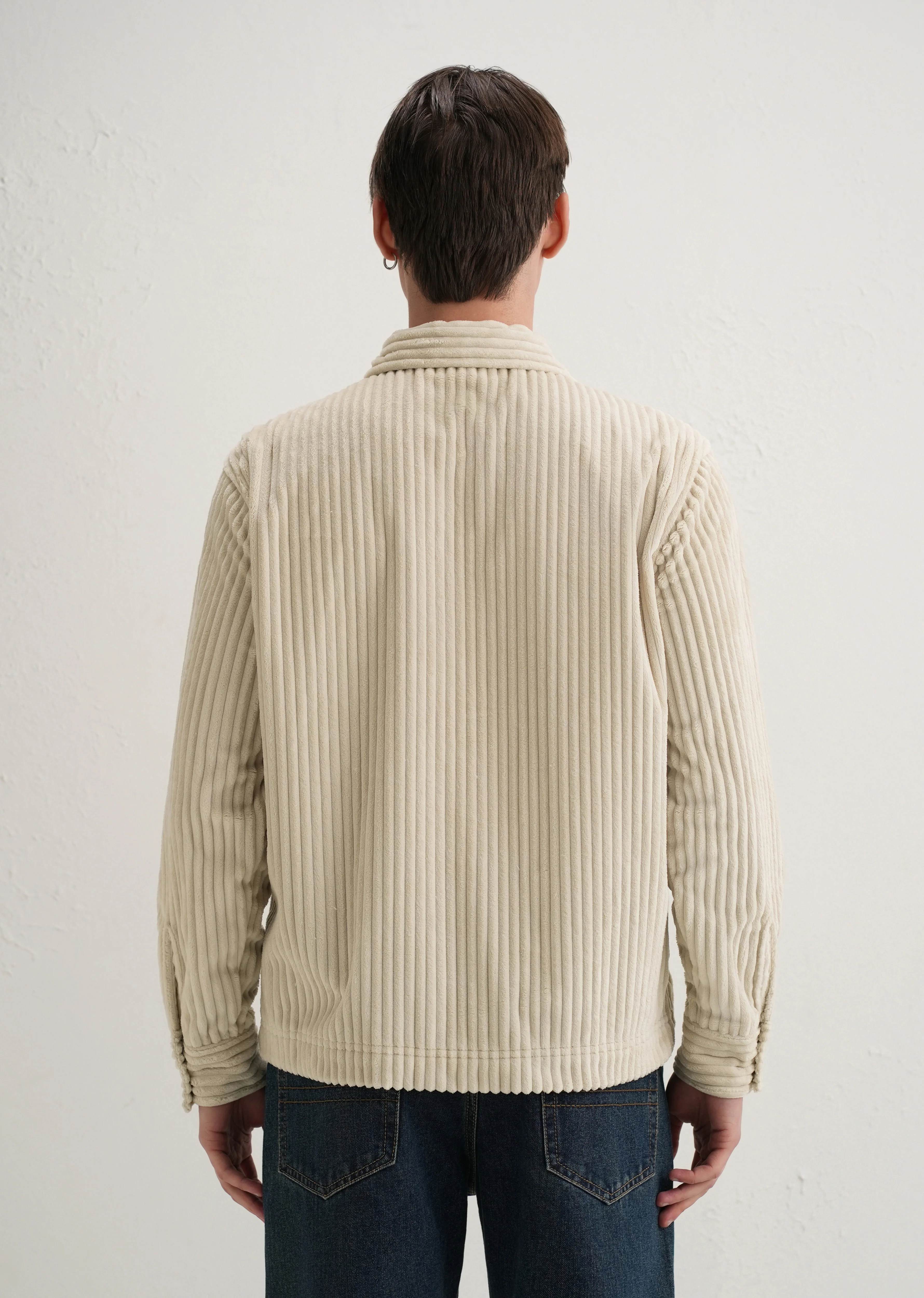 Ecru Corduroy Shacket - Image 4