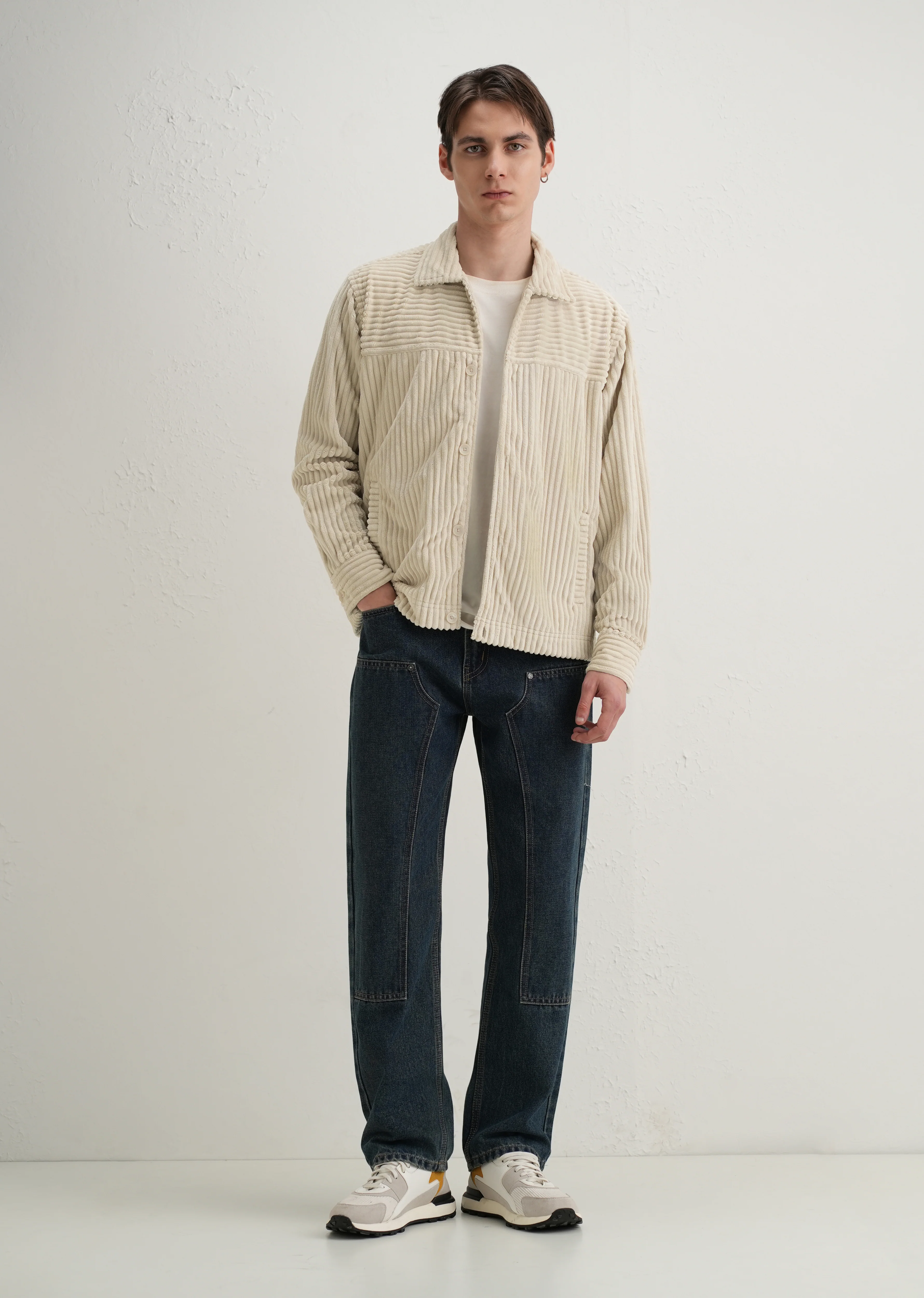 Ecru Corduroy Shacket - Image 7