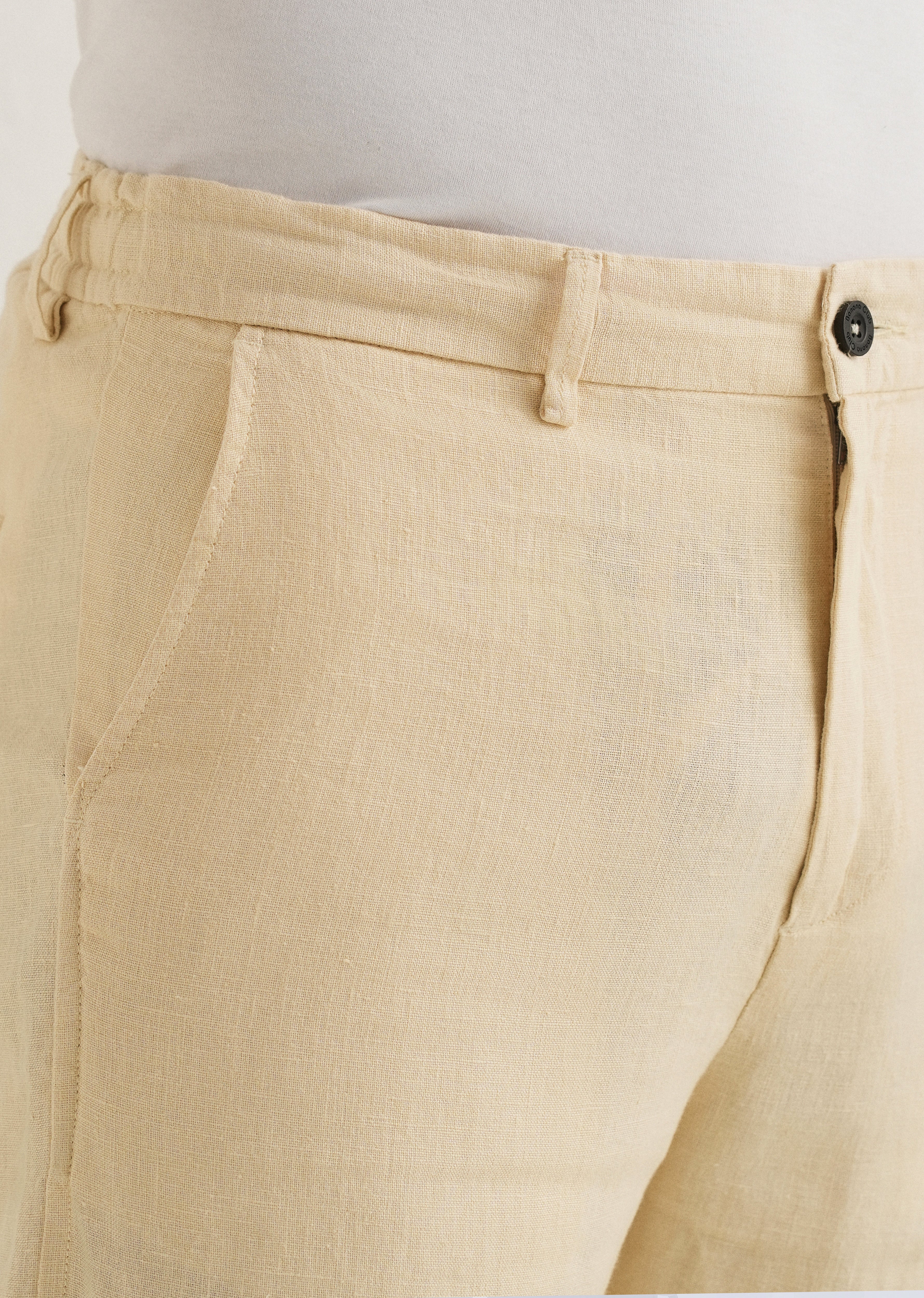 Ecru Cream Linen Pant - Image 5