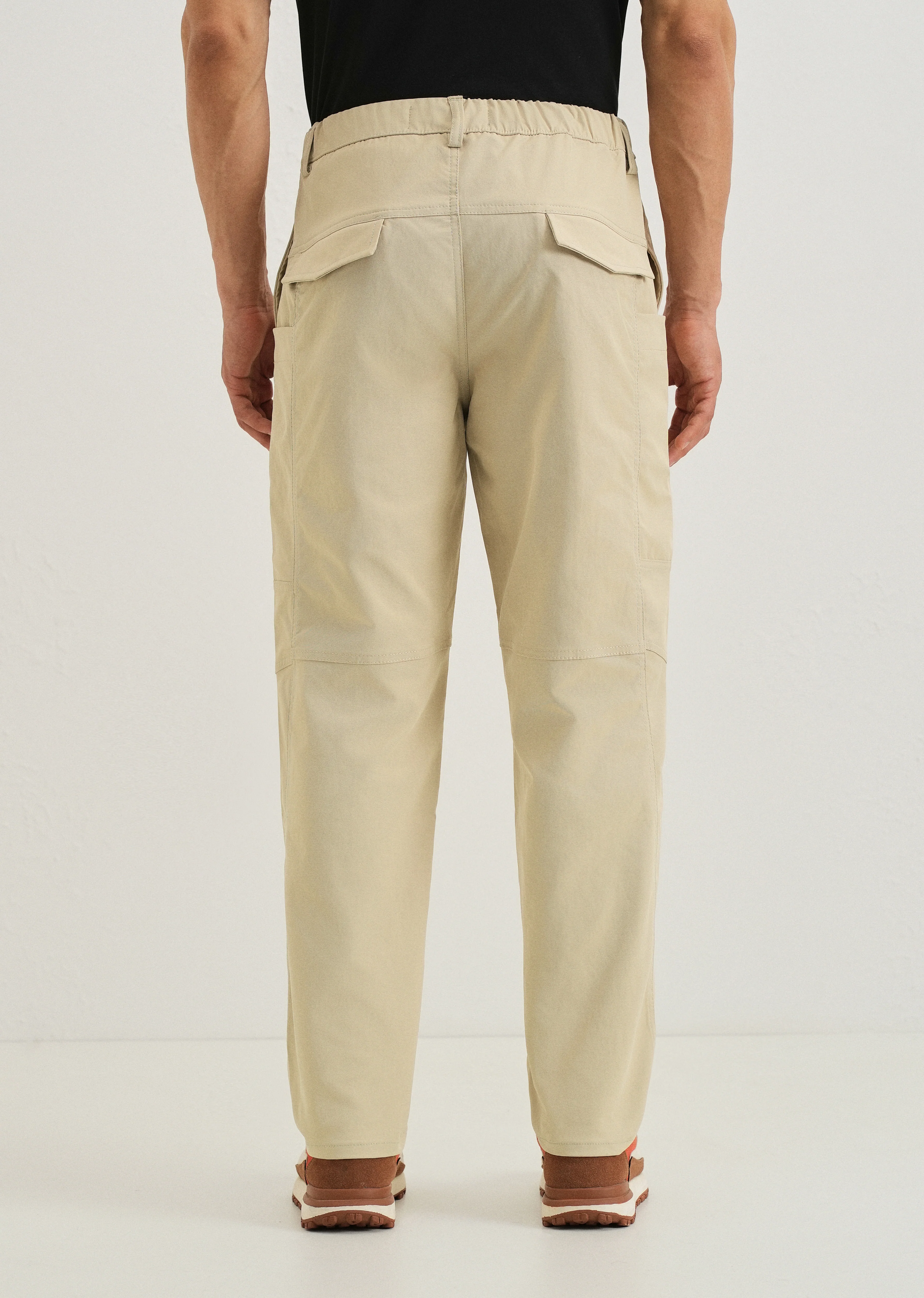 Ecru Drawstring Panel Cargo Pant - Image 2