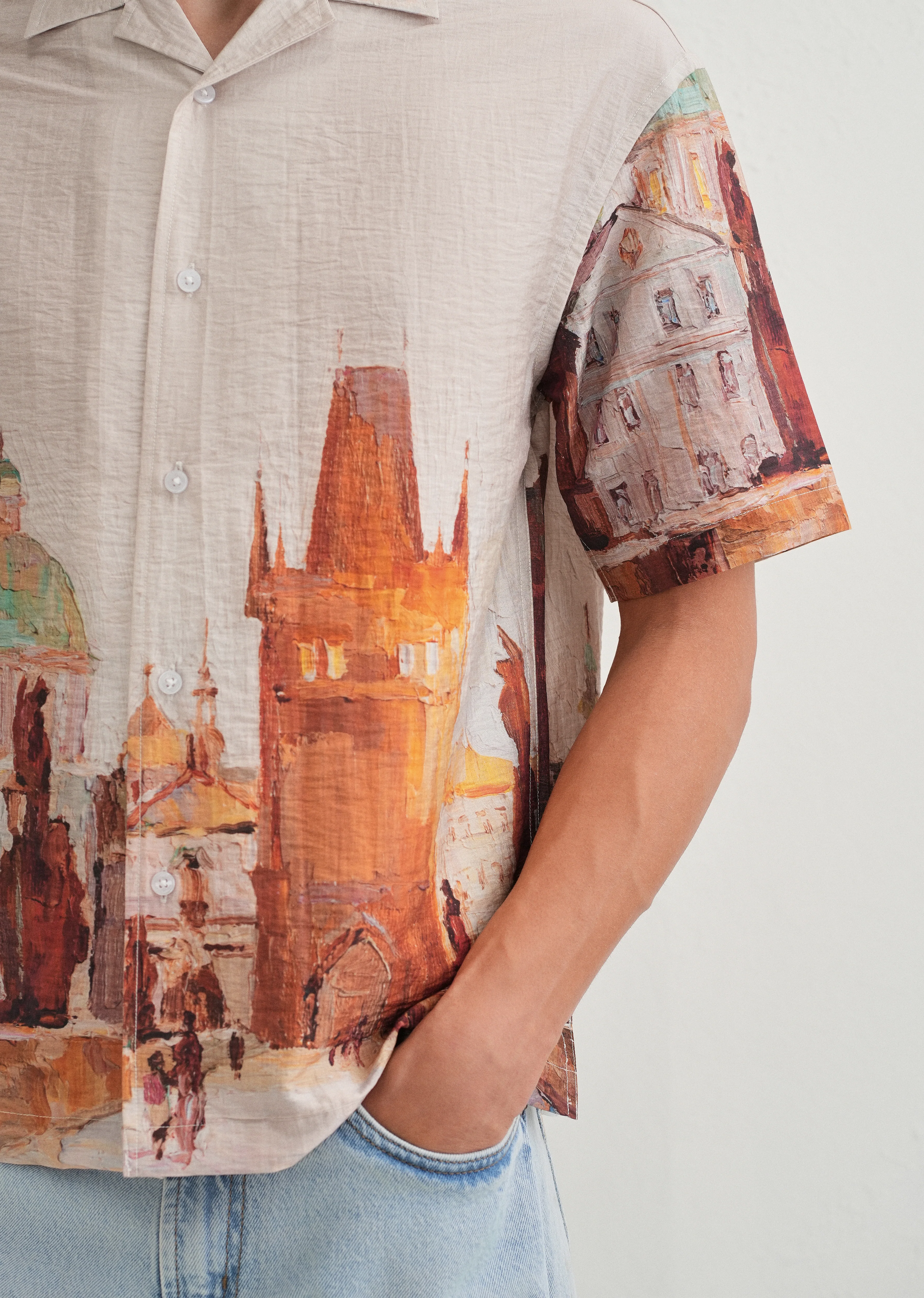 Ecru Roman Ruin Placement Shirt - Image 4