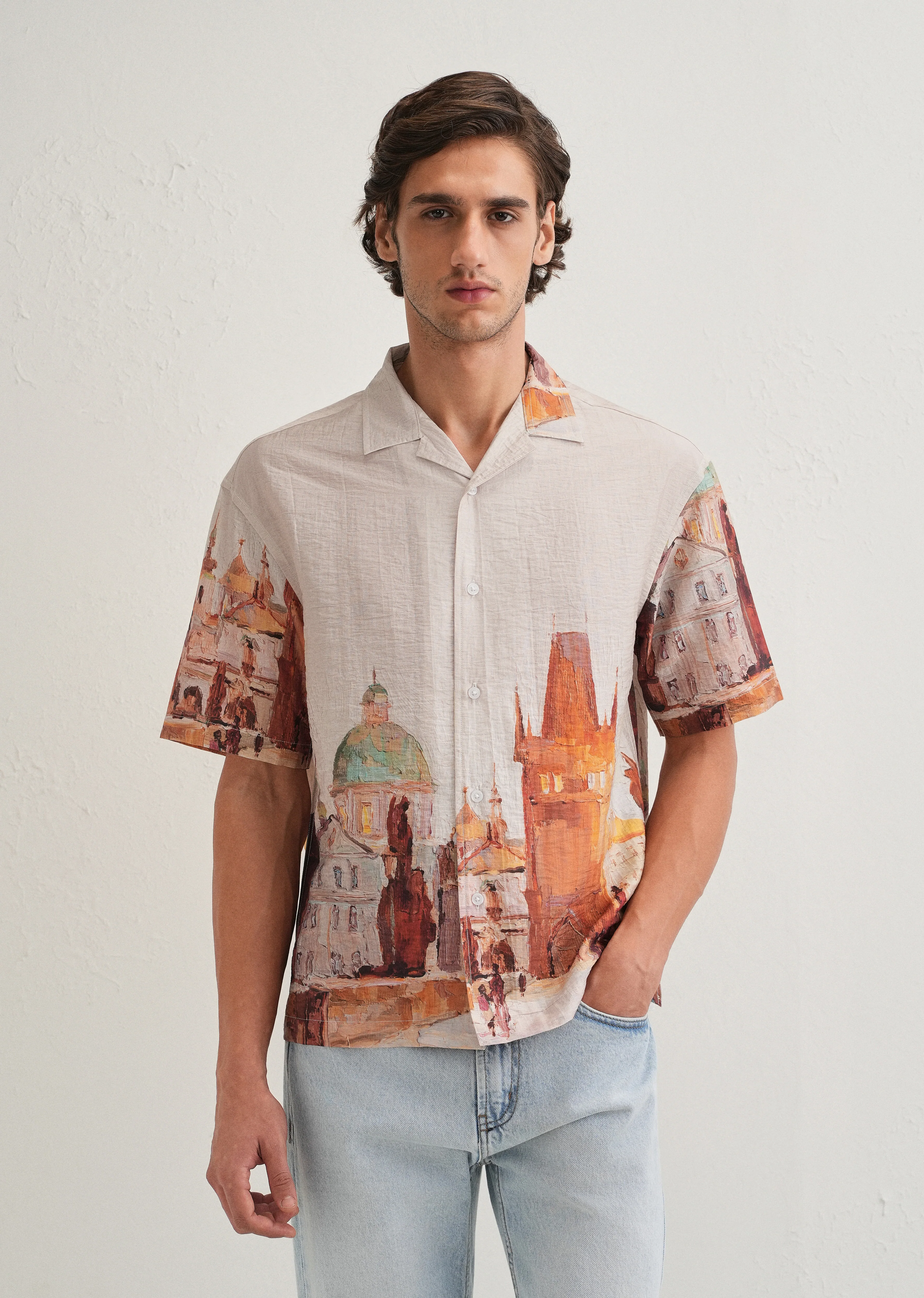 Ecru Roman Ruin Placement Shirt - Image 6