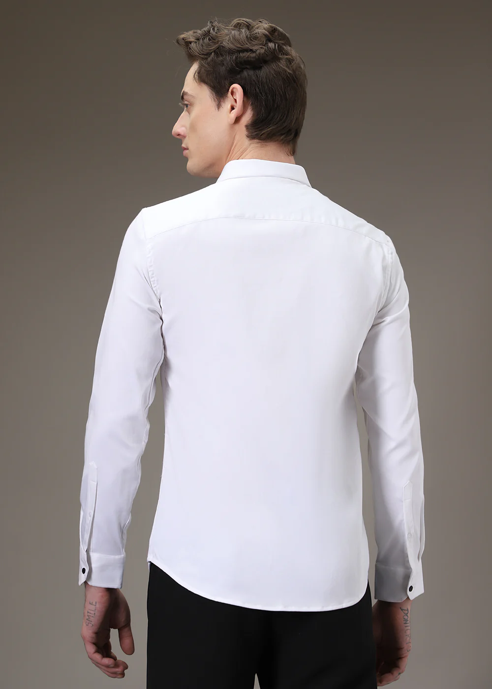 Embellish Beaded White Designer Shirt - Image 3