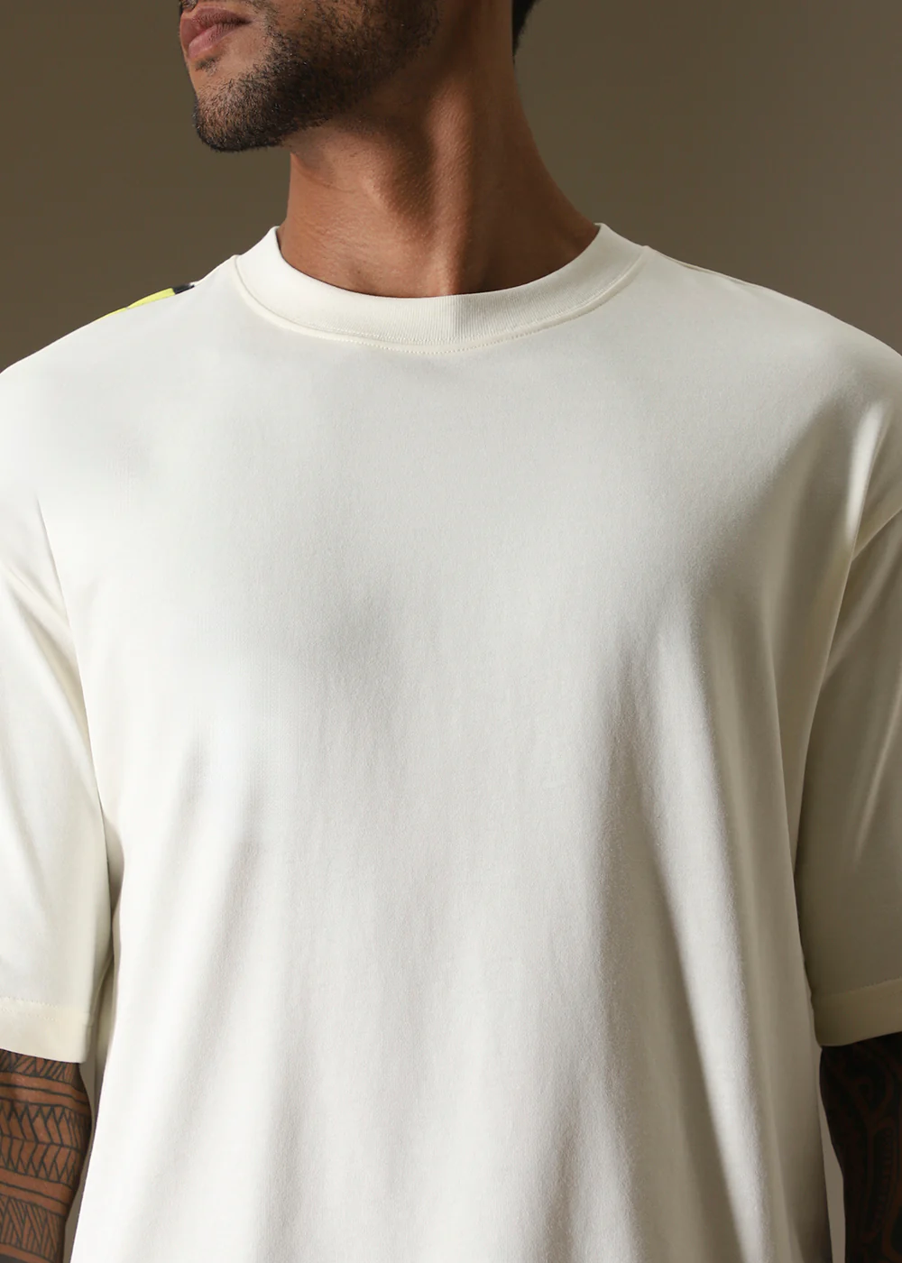 Embossed White Oversized T-Shirt - Image 2