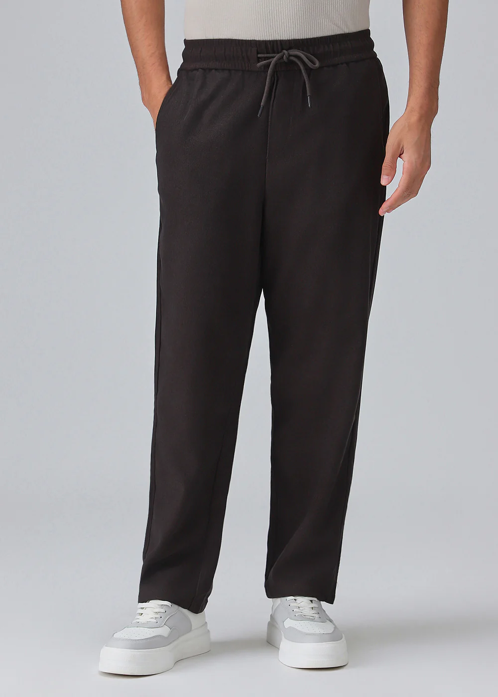 Espresso Grey Thin-Corduroy Trousers - Image 7
