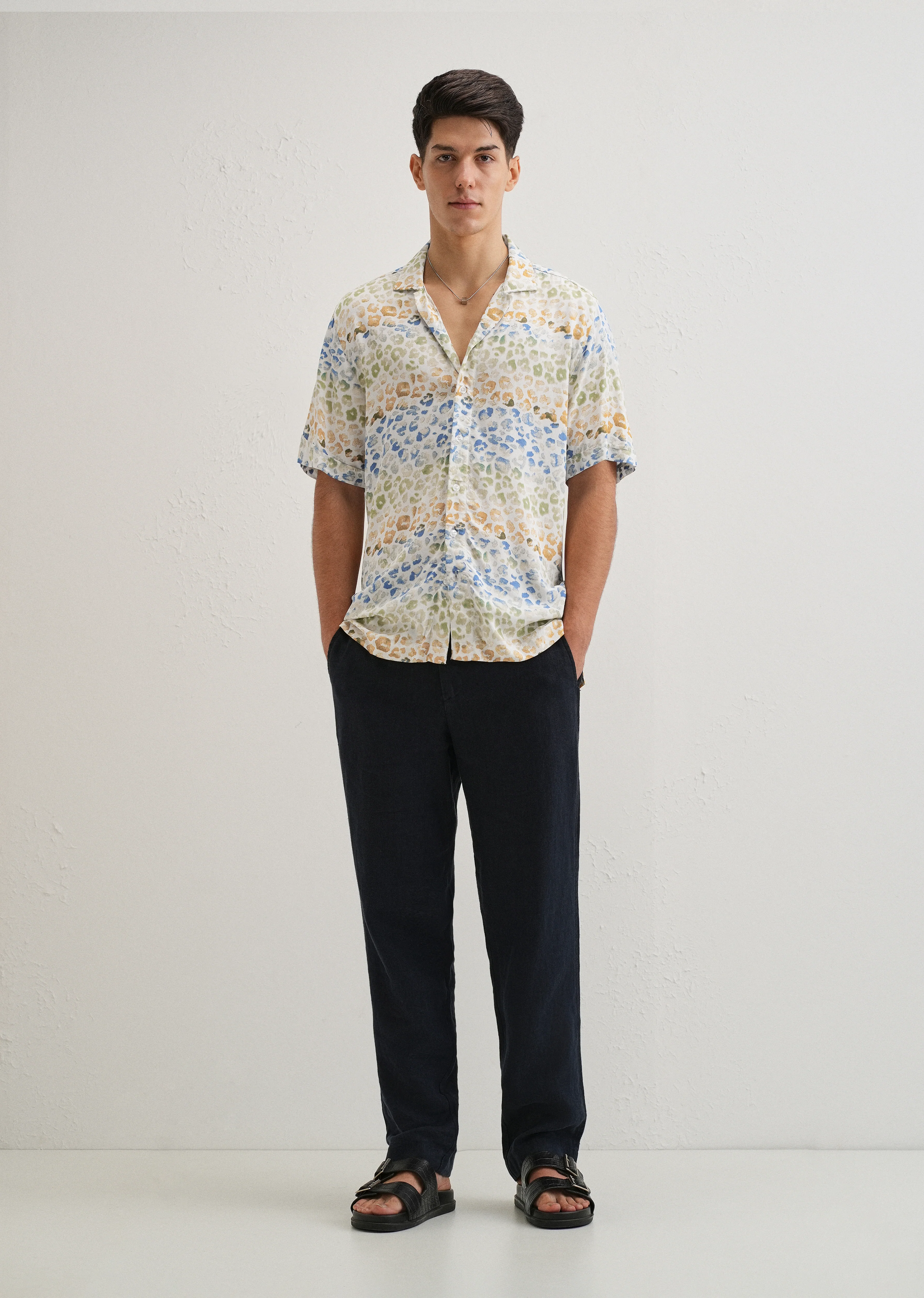 Exotic Fauna Print Half sleeve shirt - Image 6