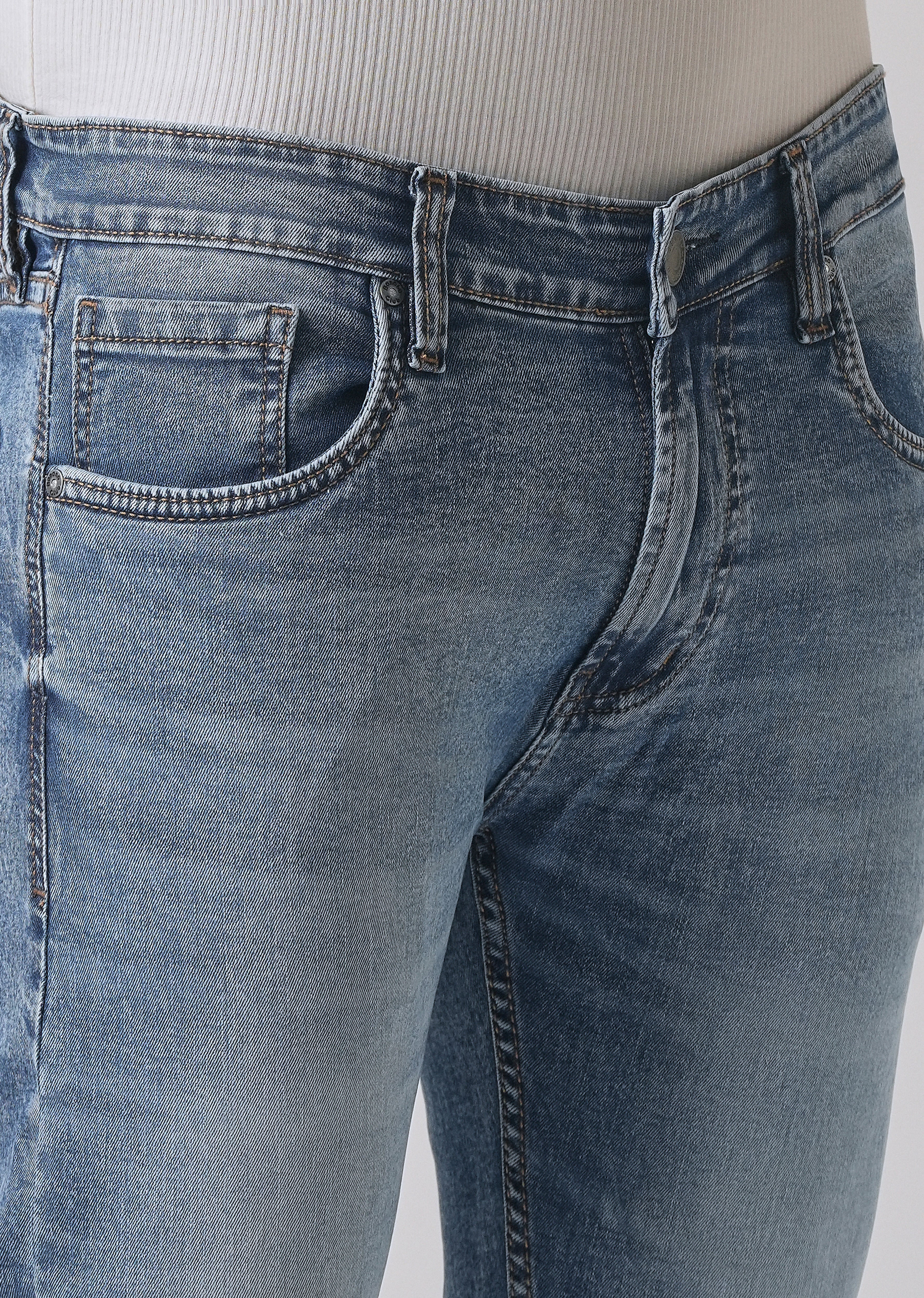 Faded Blue Slim fit Jeans - Image 5