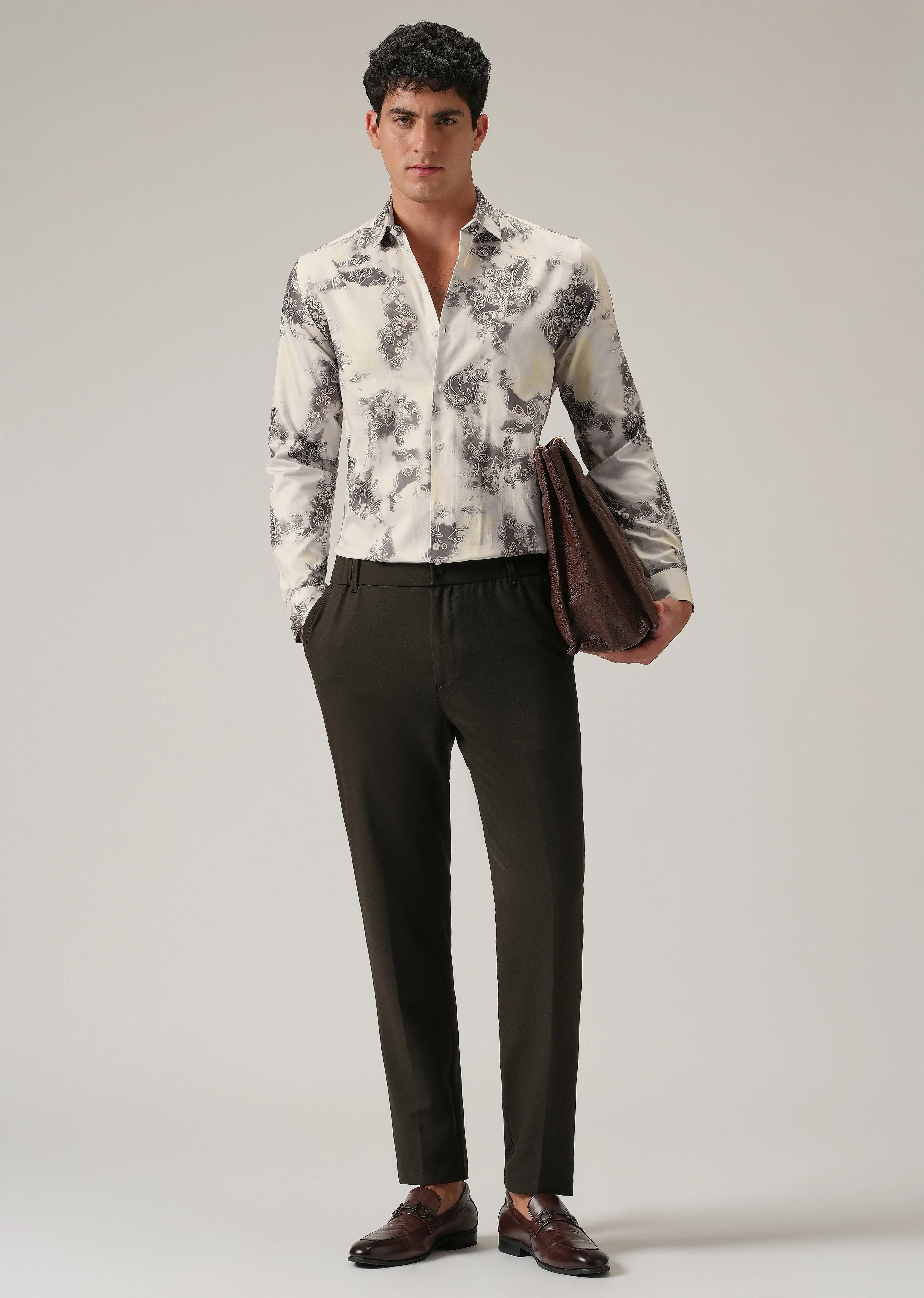 Faded Motif Print Shirt - Image 6