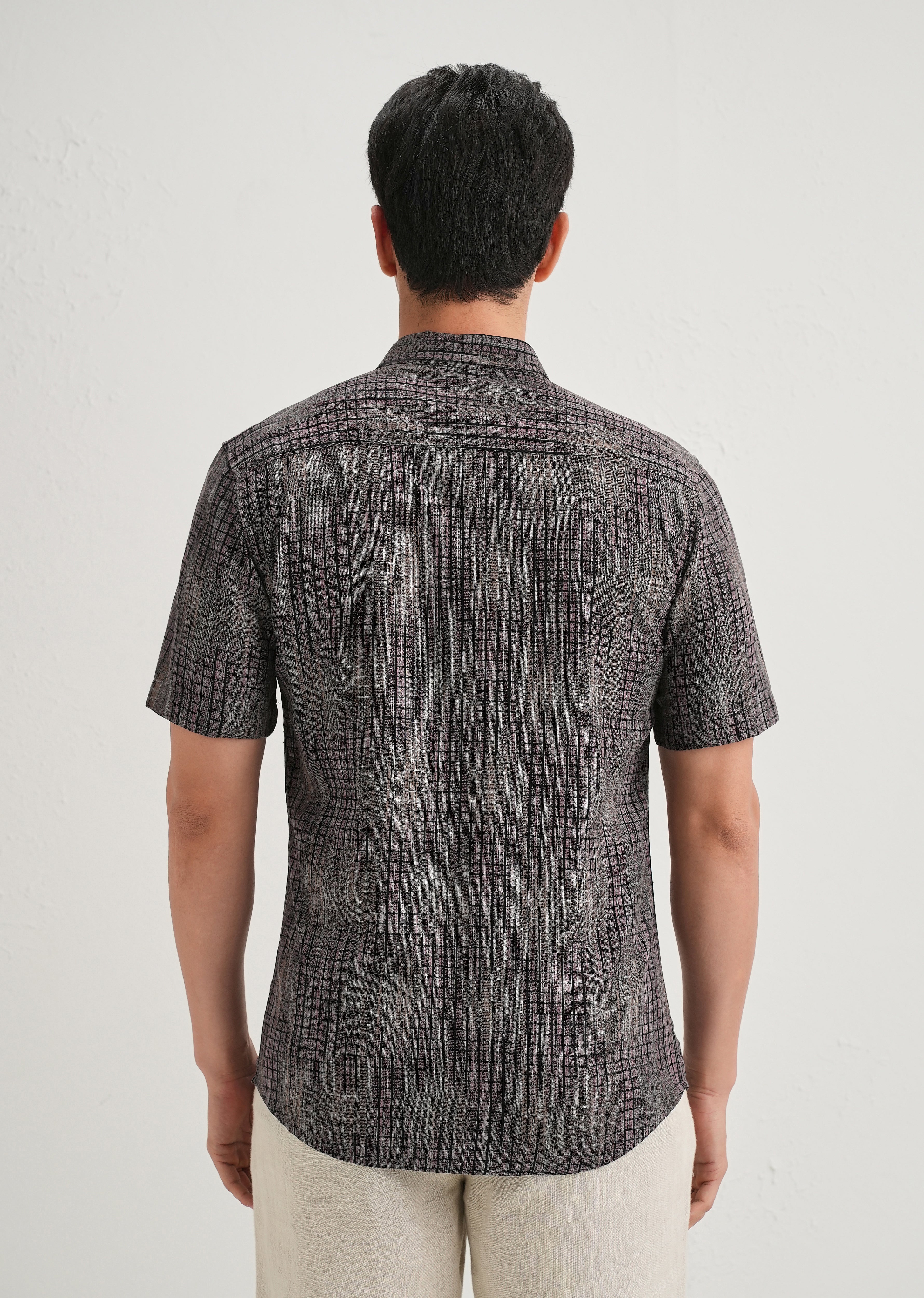 Faded Stripe Pink Print Shirt - Image 2