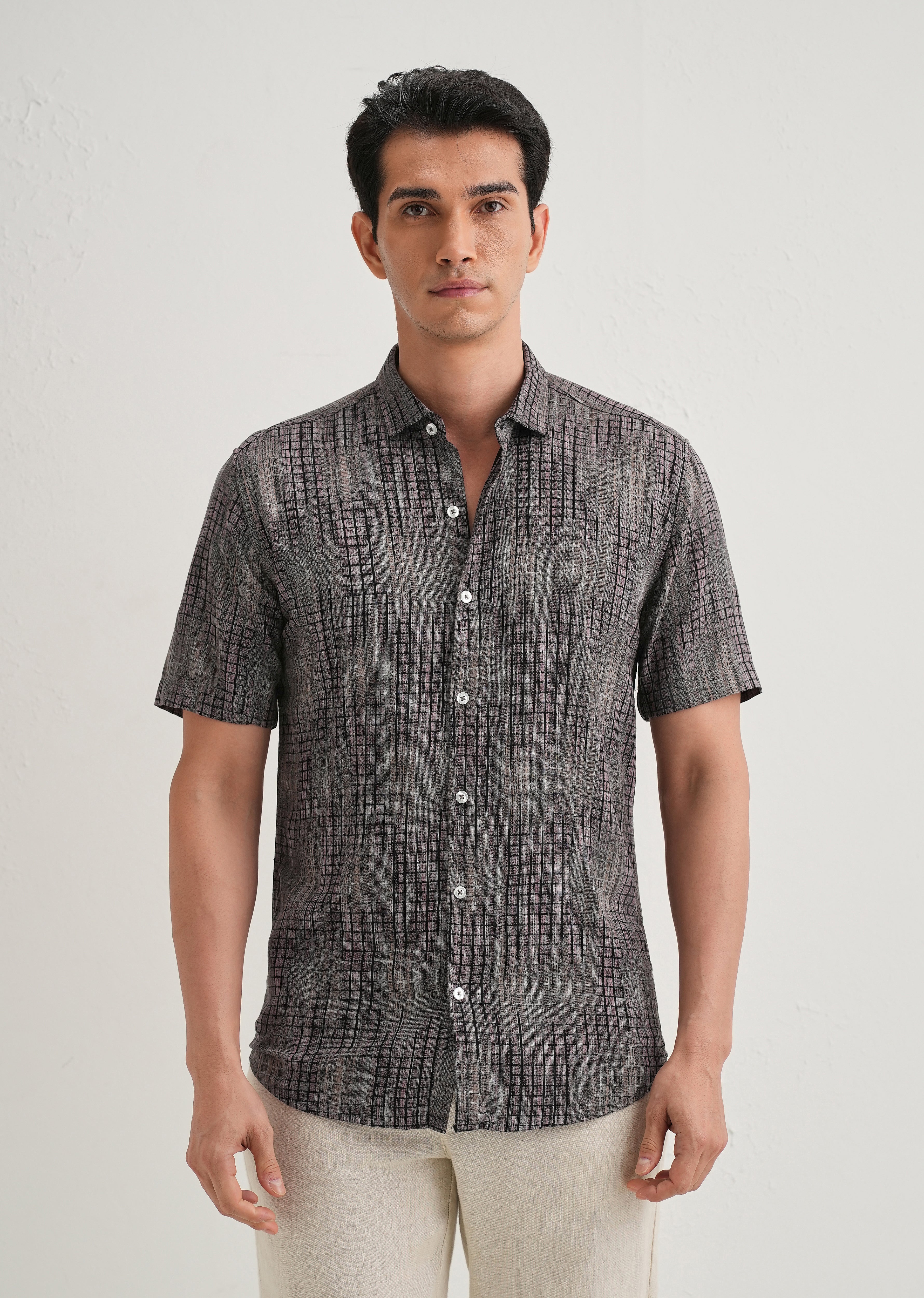 Faded Stripe Pink Print Shirt - Image 3
