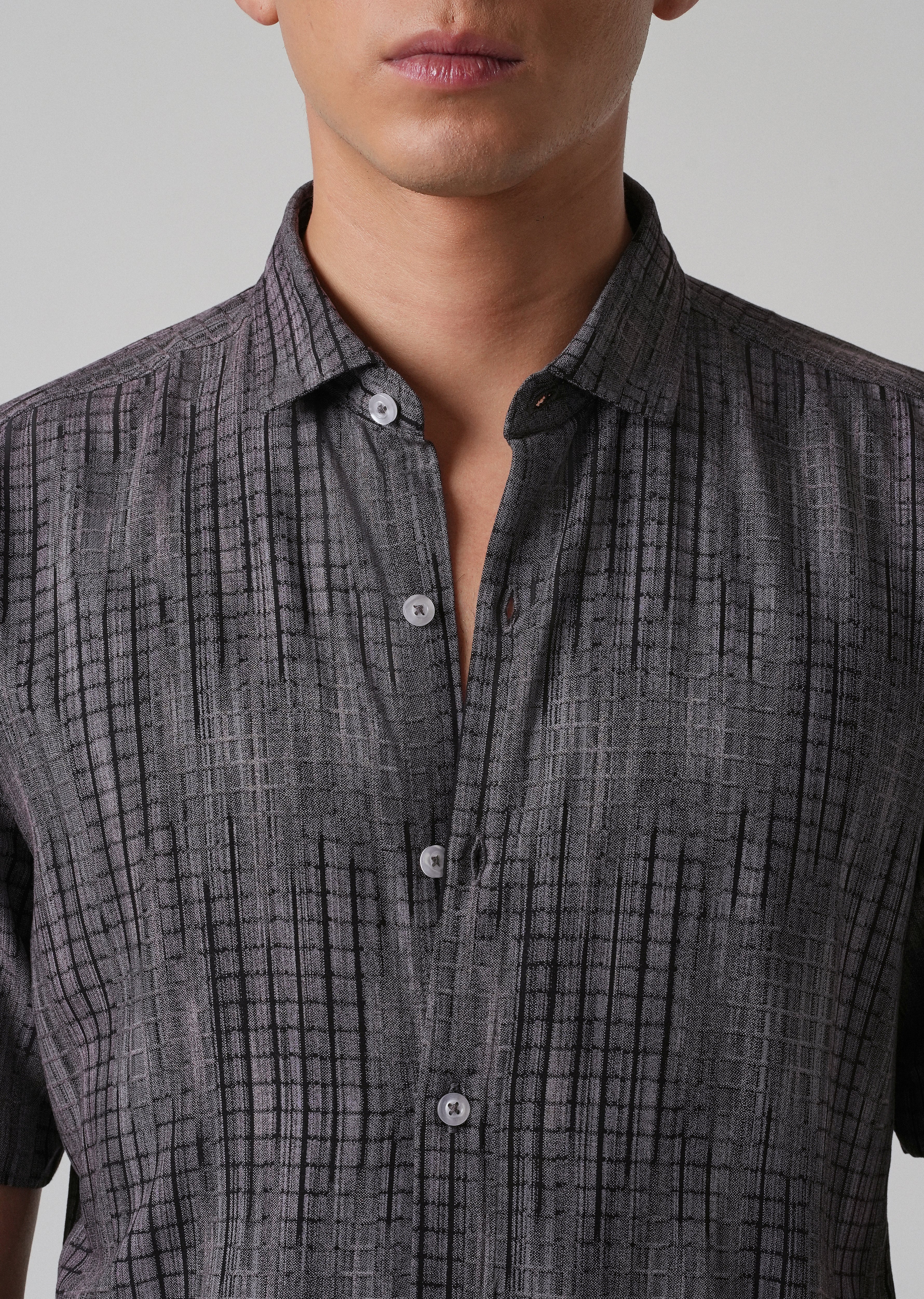 Faded Stripe Print Shirt - Image 5