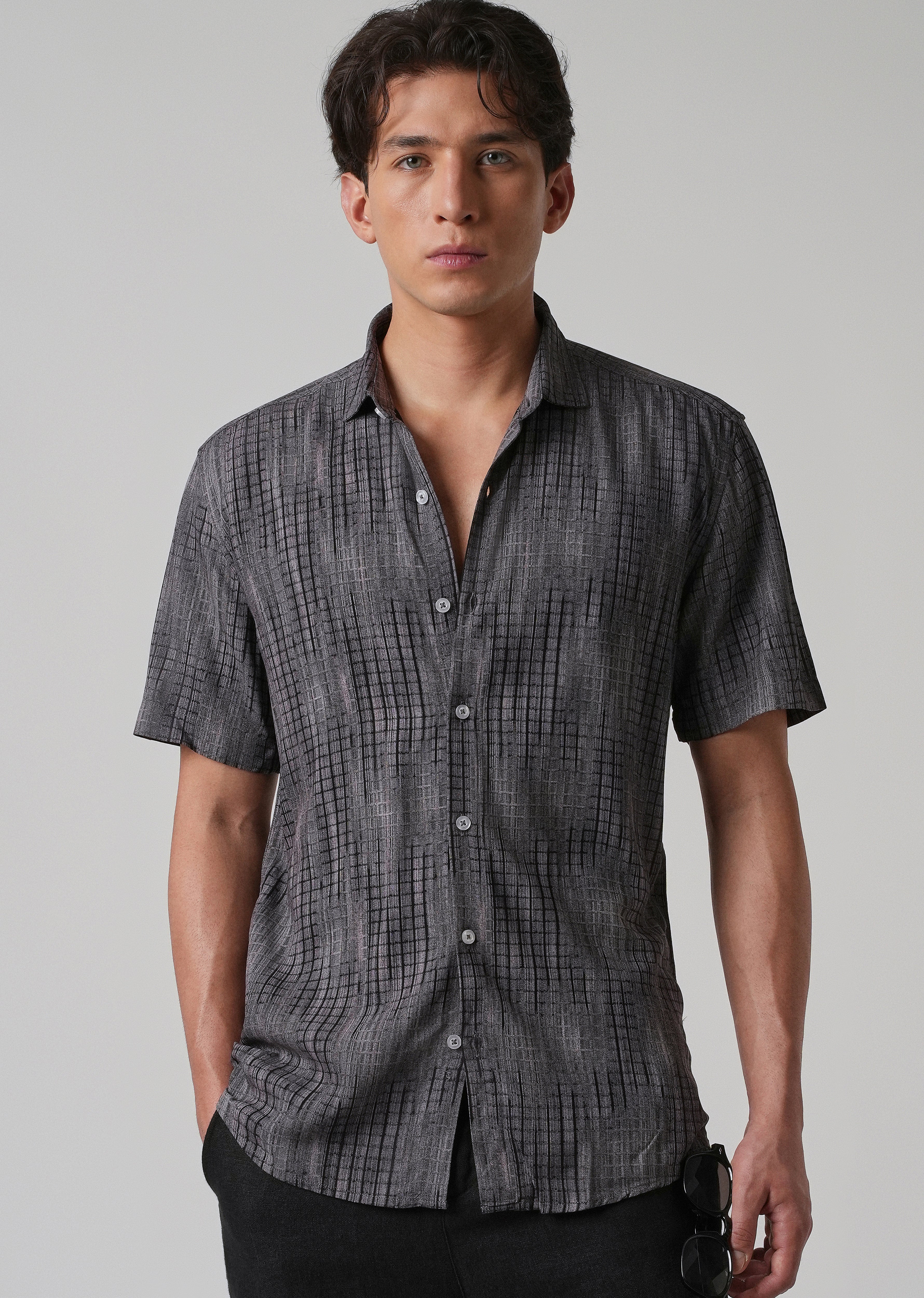 Faded Stripe Print Shirt - Image 7