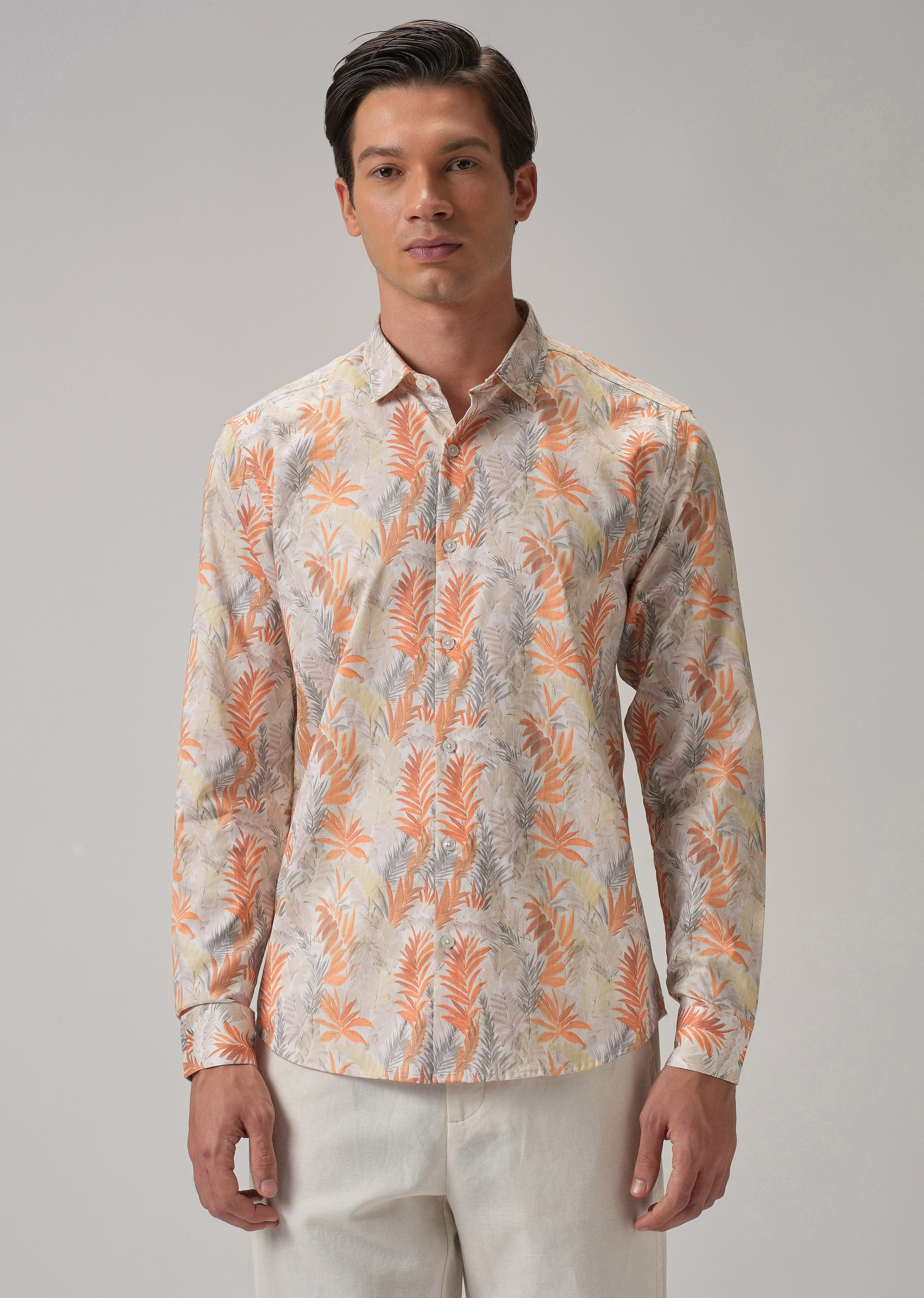 Feather Floral Printed Shirt - Image 3