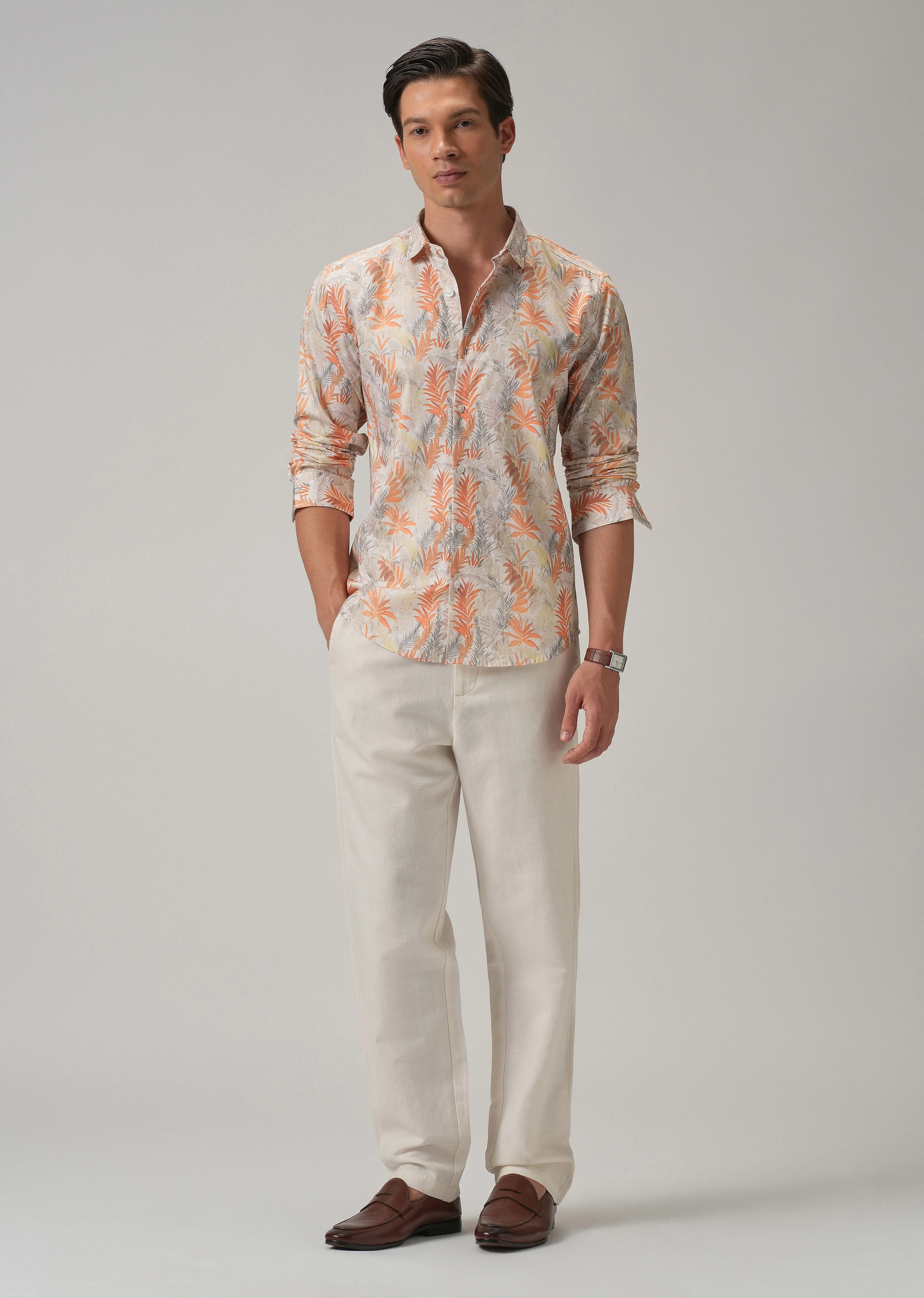 Feather Floral Printed Shirt - Image 6