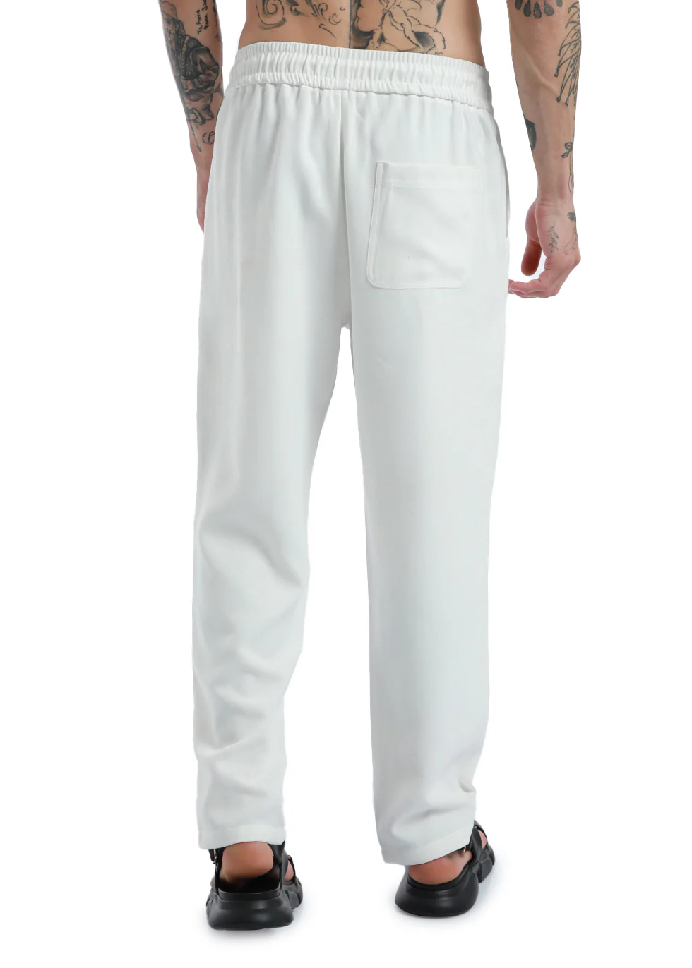 Feather White Thin-Corduroy Trousers - Image 4