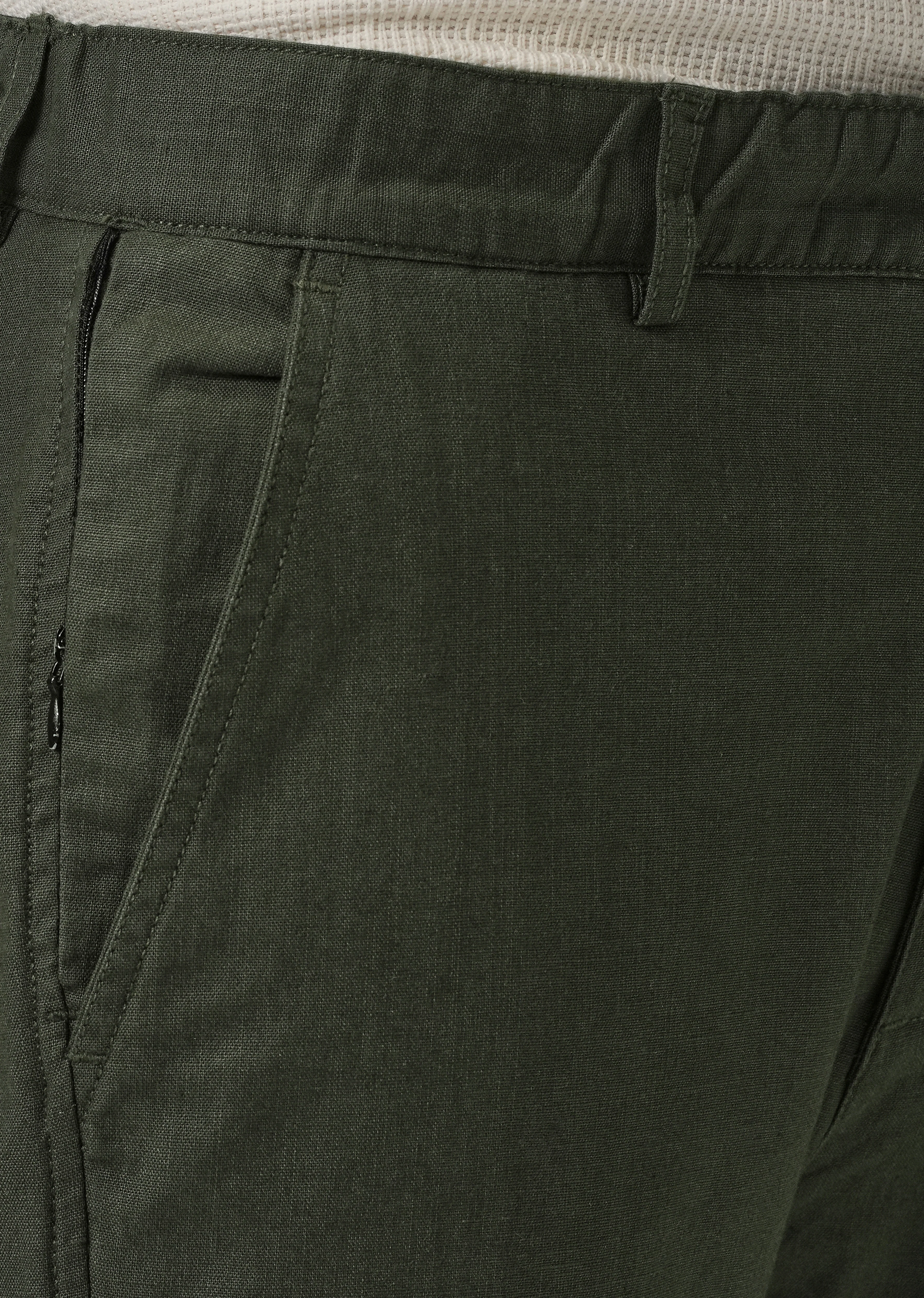 Fern Green Cotton Trouser - Image 5
