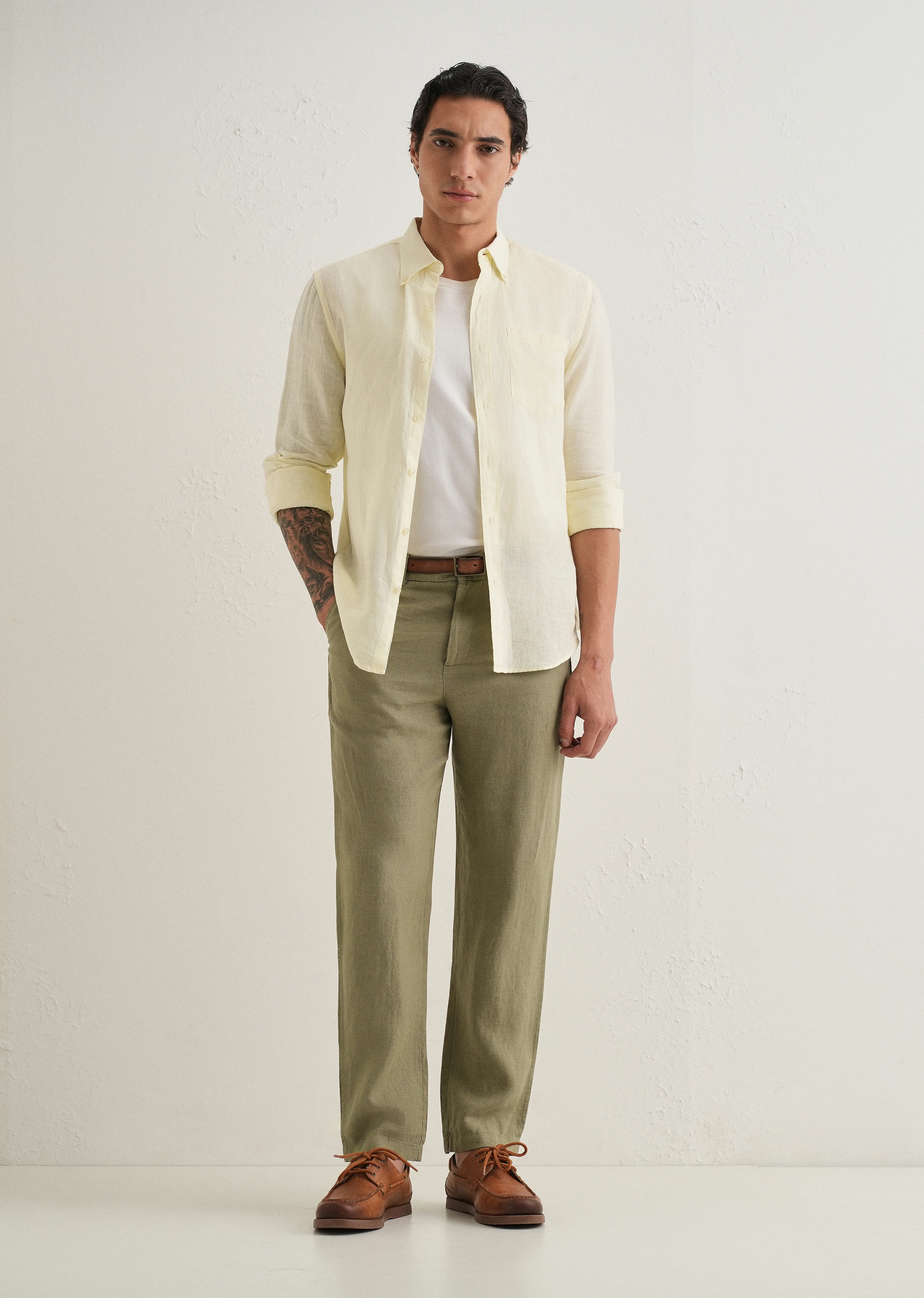 Fern Green Linen Pant - Image 6