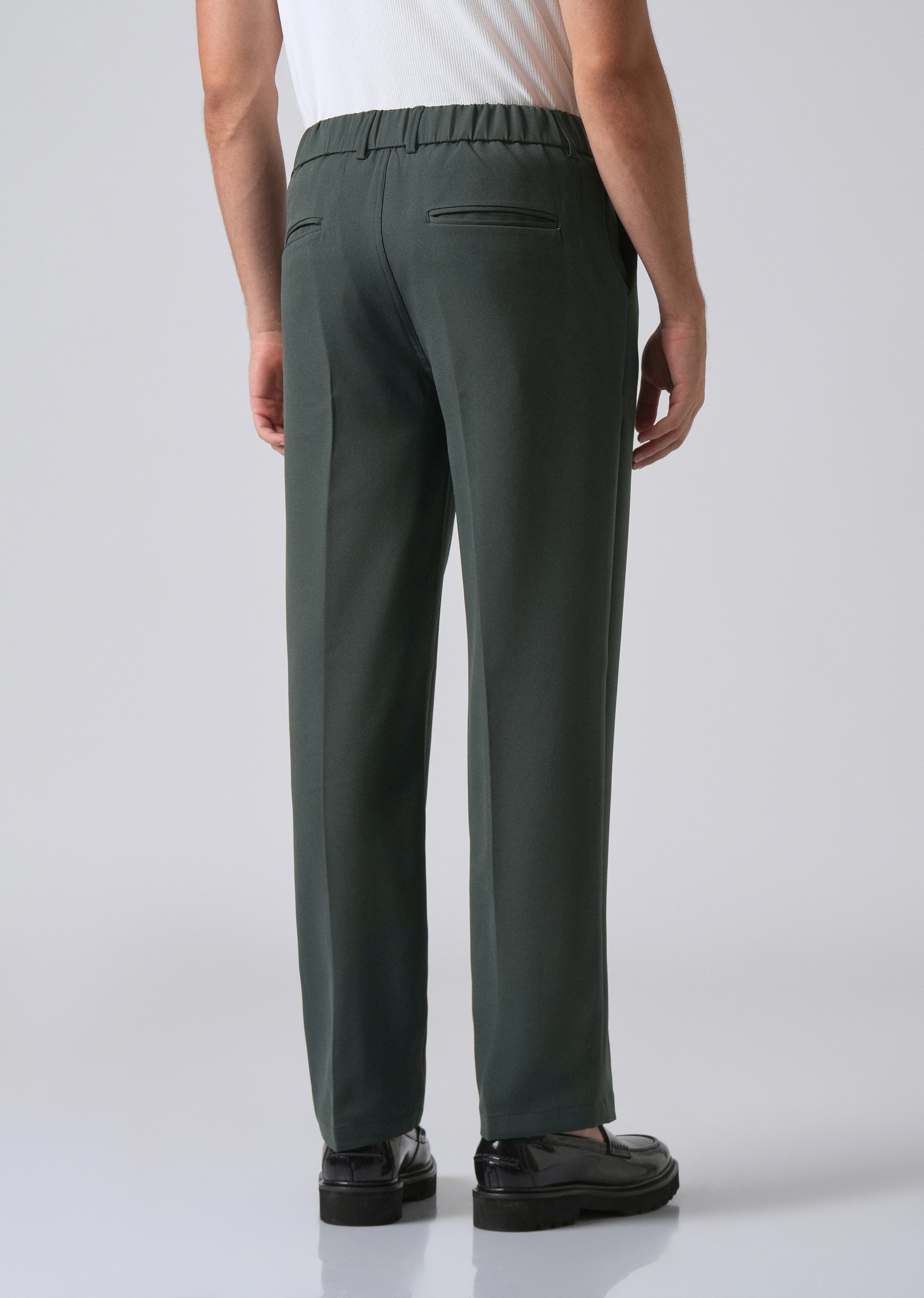 Fern Green Relaxed Fit Trousers - Image 2